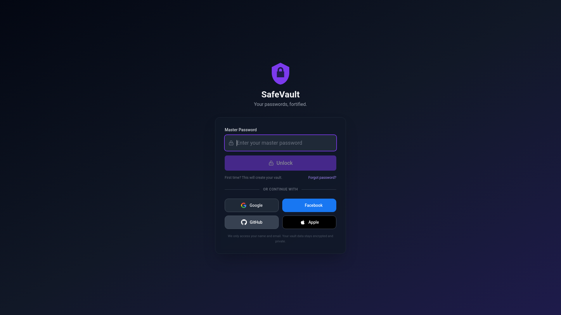 website screenshot of https://safevault-v4-app.pages.dev/