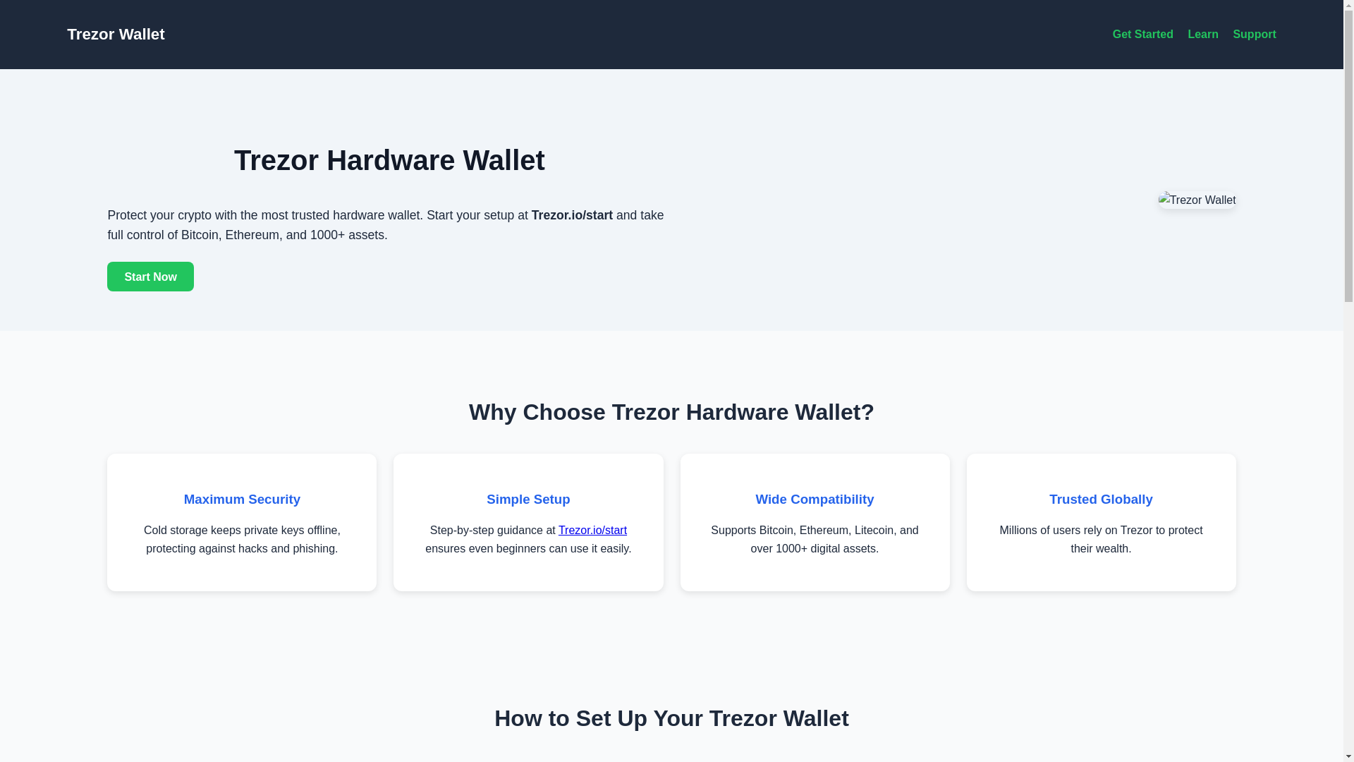 website screenshot of https://wallet-trezo-hardware-io.pages.dev/