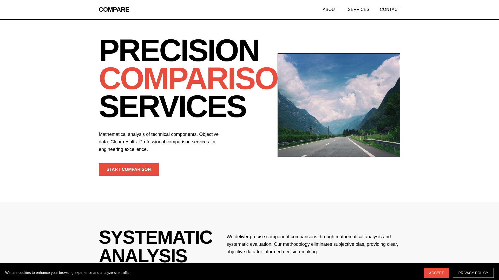 website screenshot of https://comparecomponent.shop