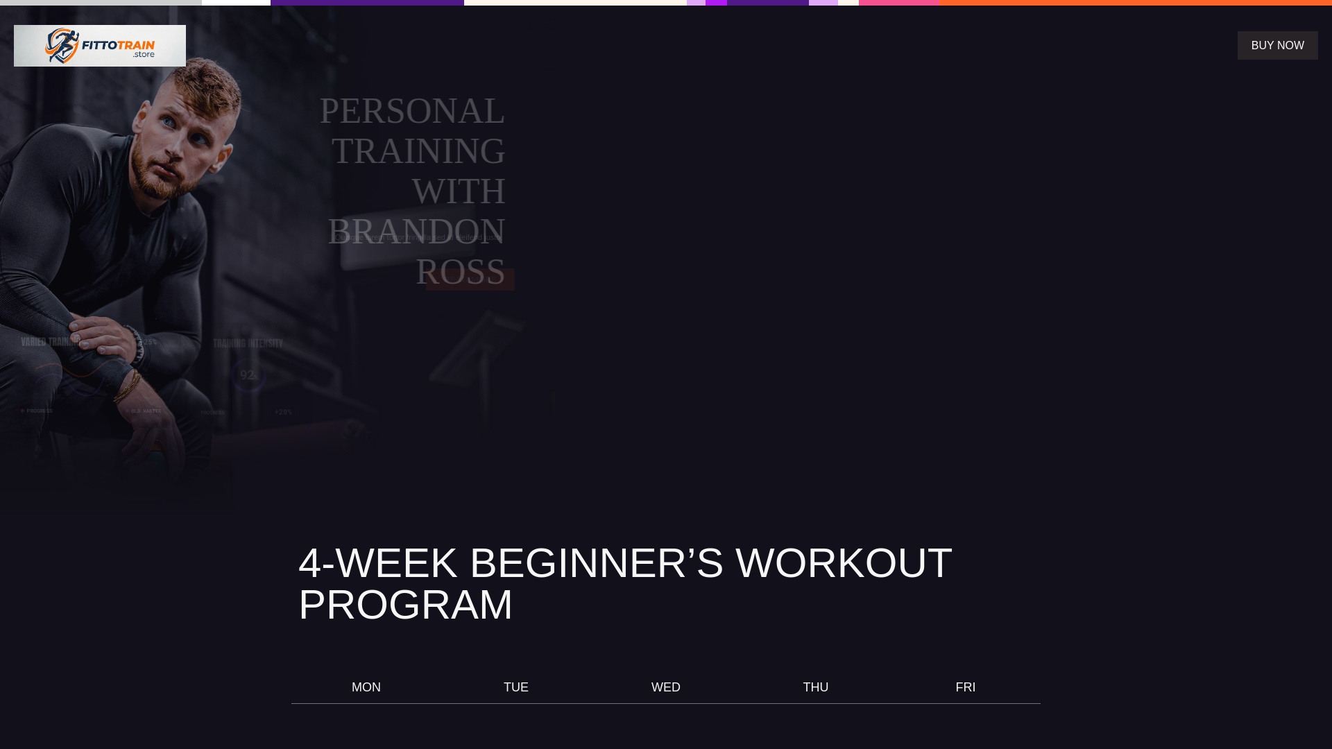 website screenshot of https://fittotrain.store/