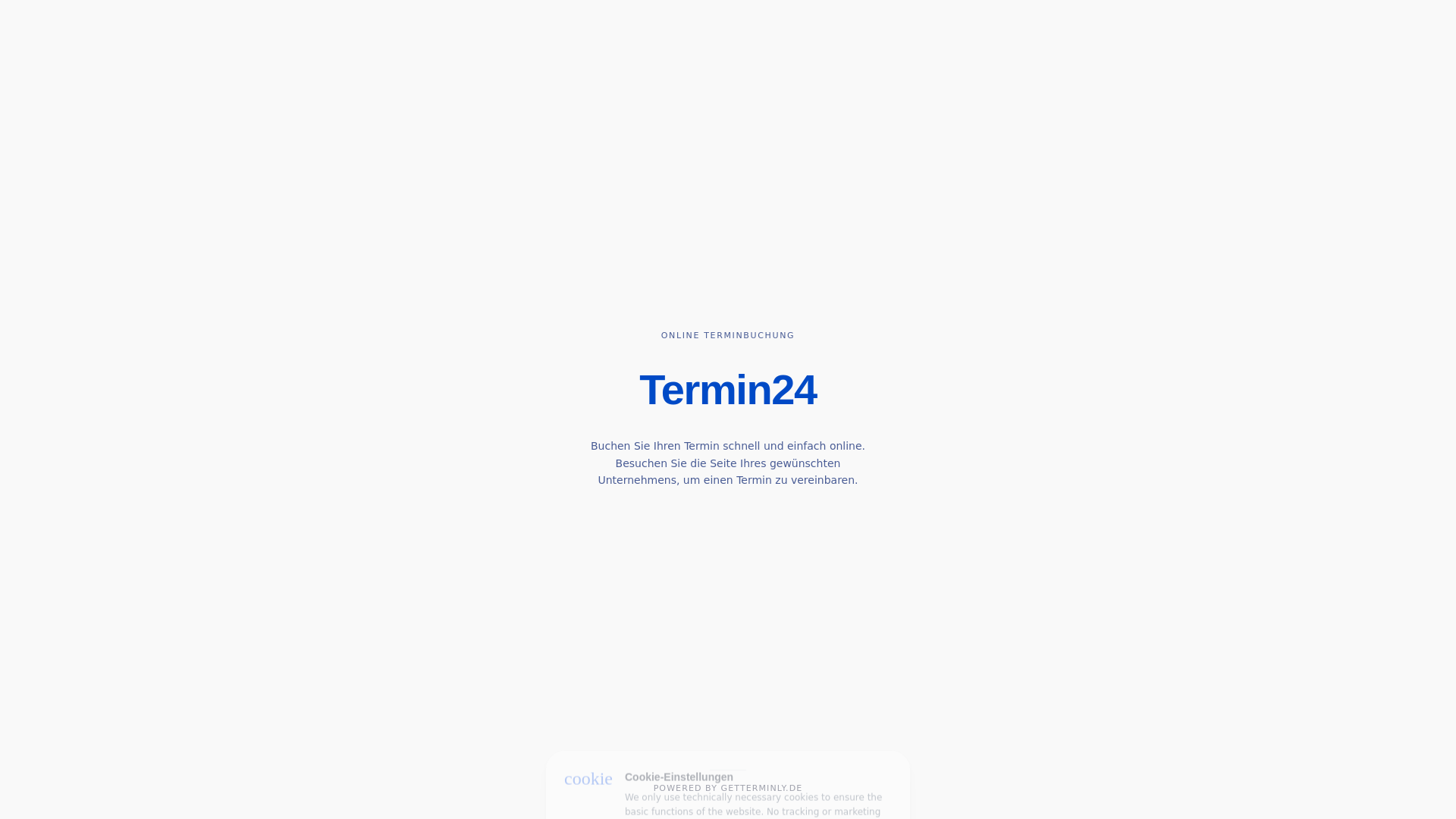 website screenshot of https://getterminly.de/