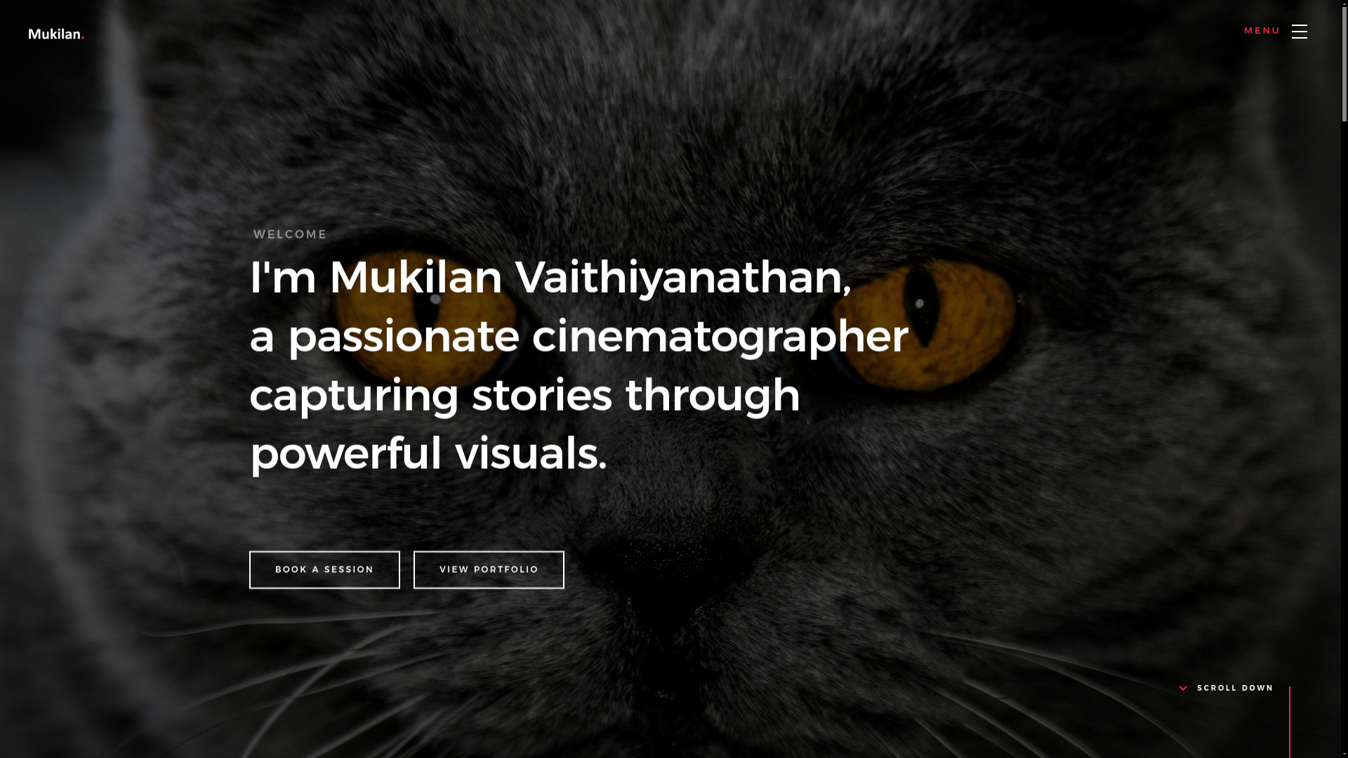 website screenshot of https://mukilan.pages.dev/