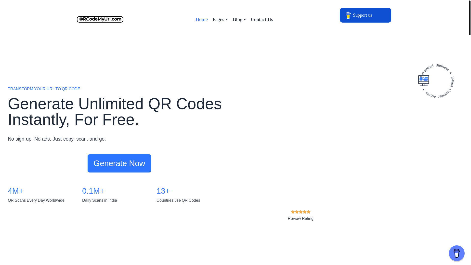website screenshot of https://qrcodemyurl.com/
