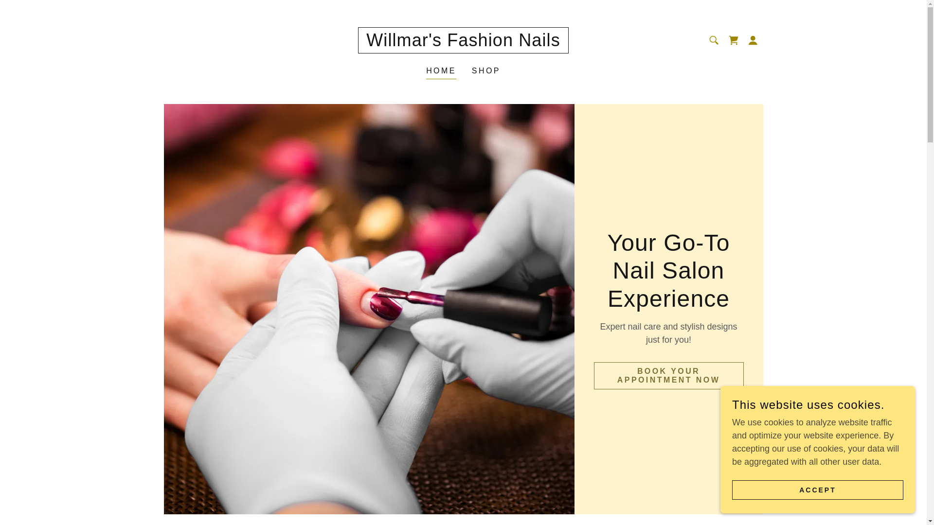 website screenshot of https://wilmarsfashionnails.com/