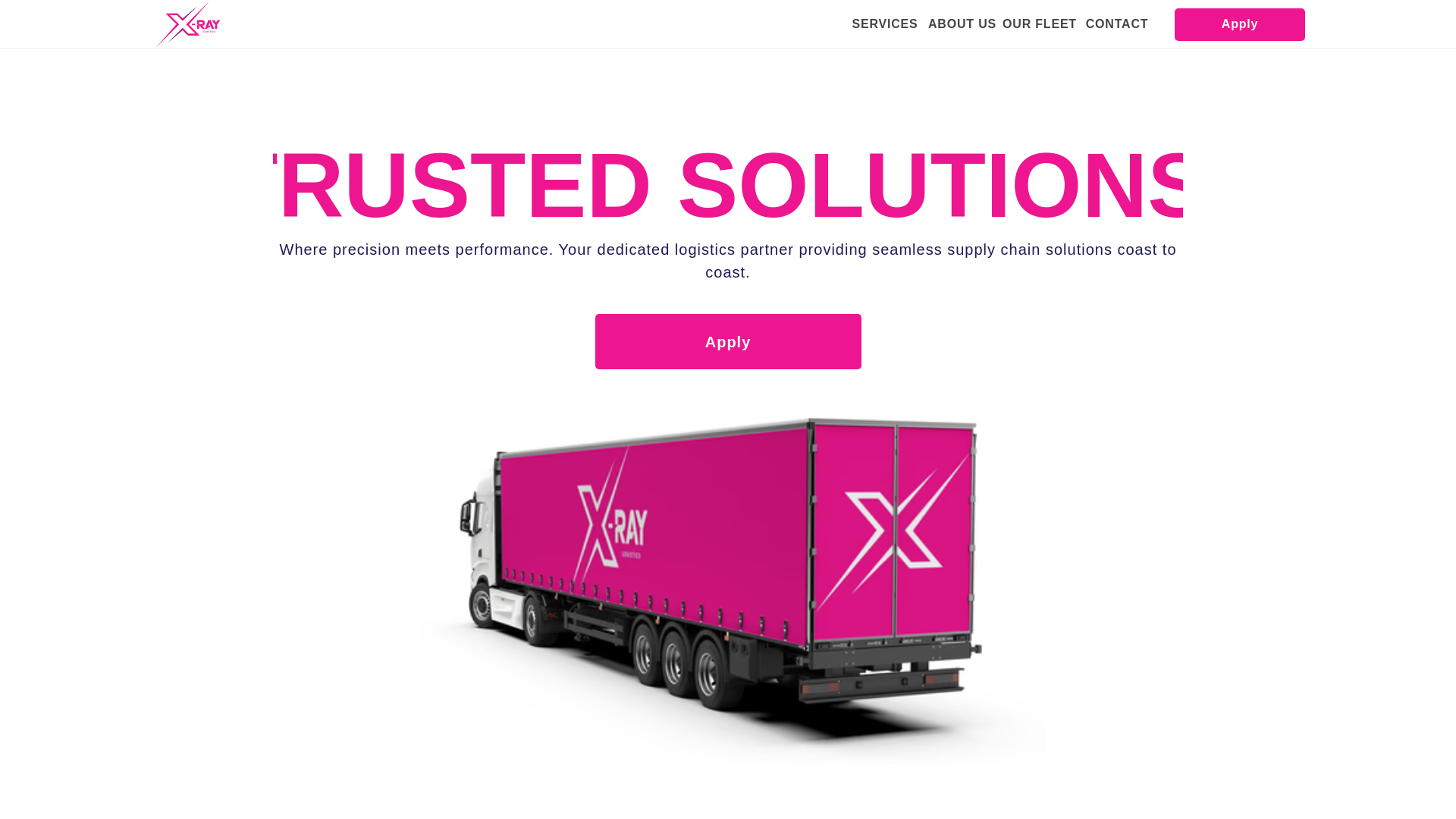 website screenshot of https://xray-logistics.com/