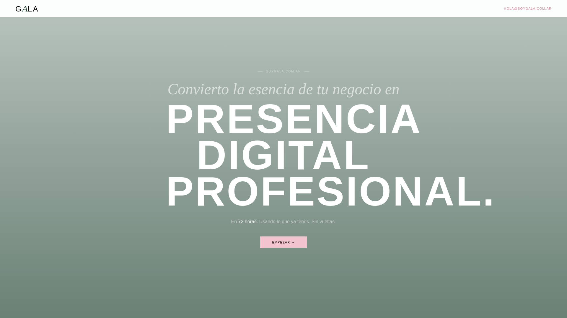 website screenshot of https://soygala.com.ar/