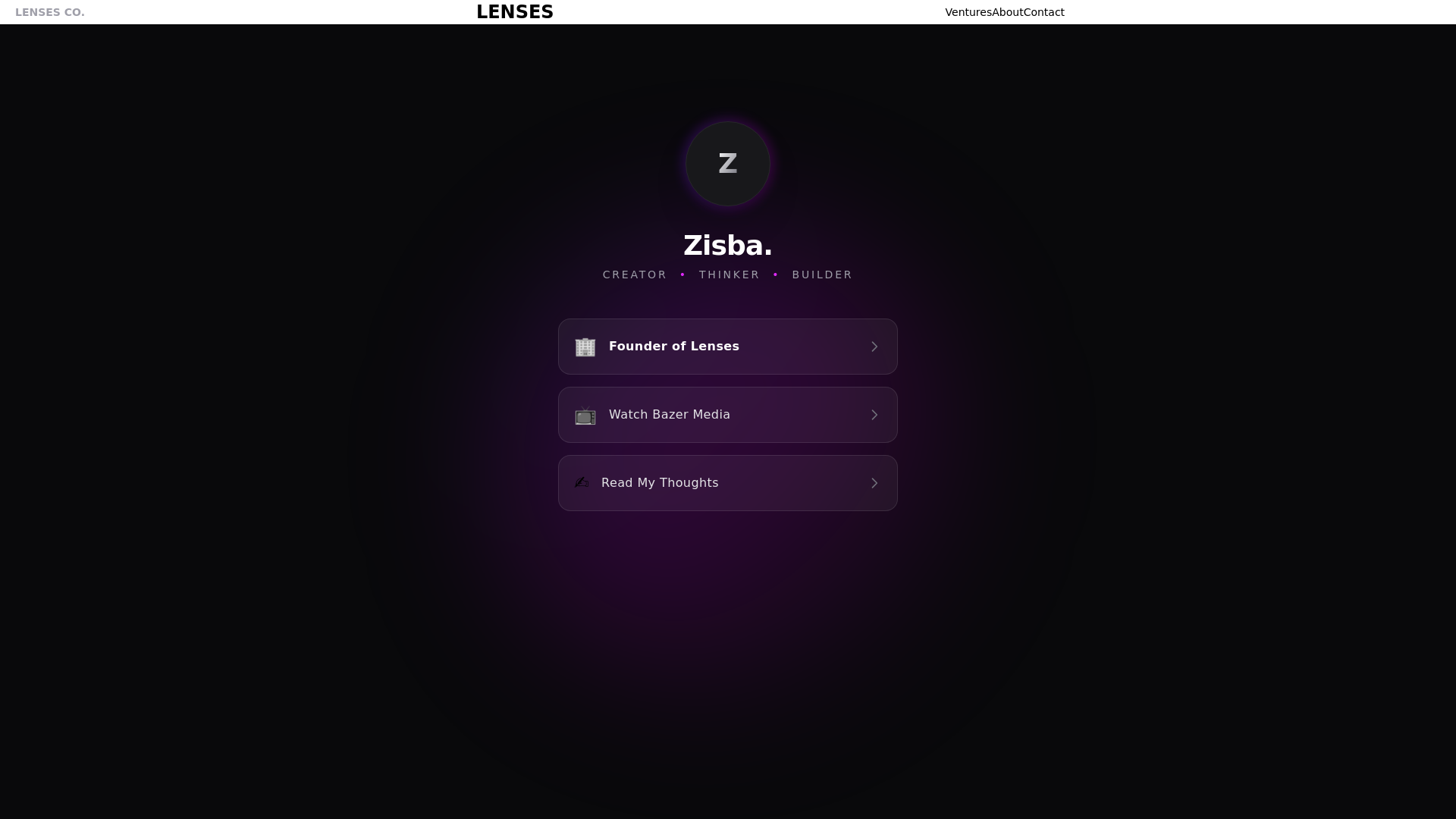 website screenshot of https://zisba.pages.dev/