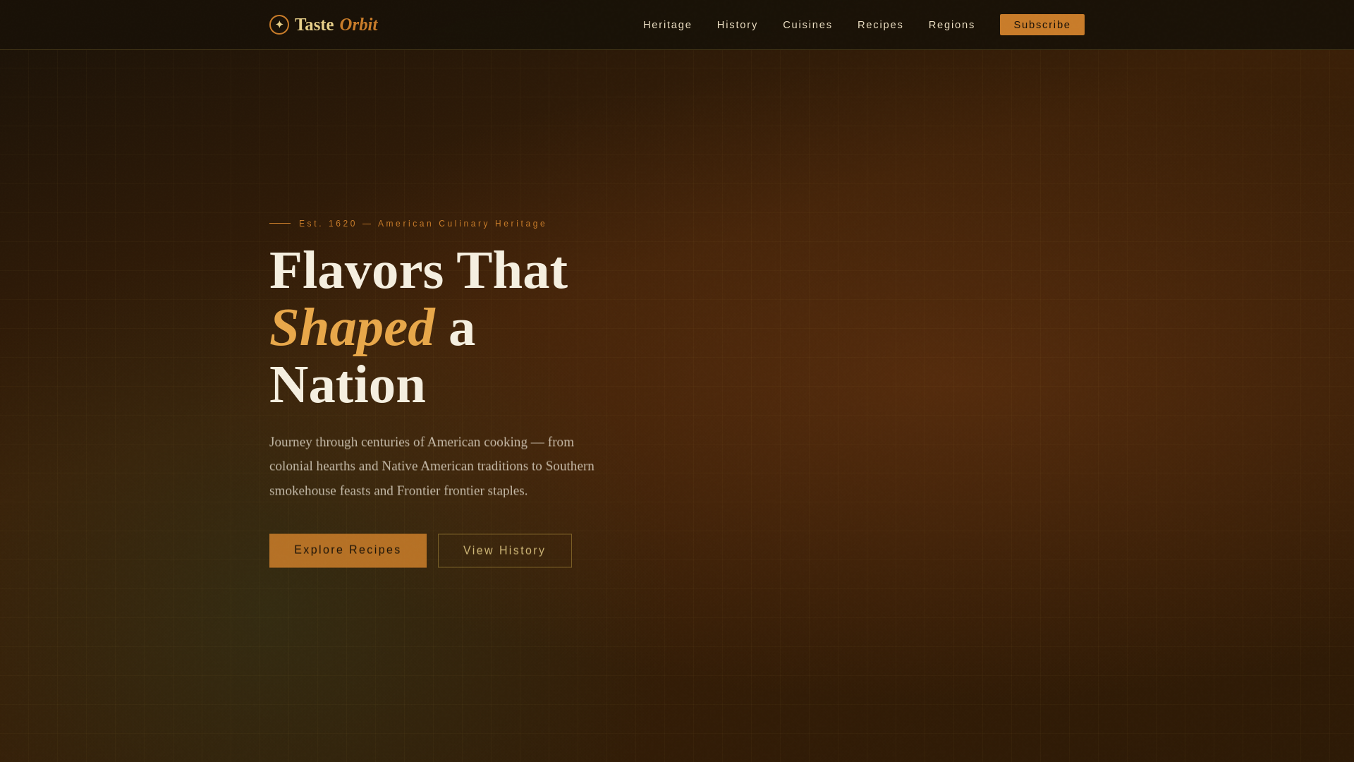 website screenshot of https://tasteorbit.shop