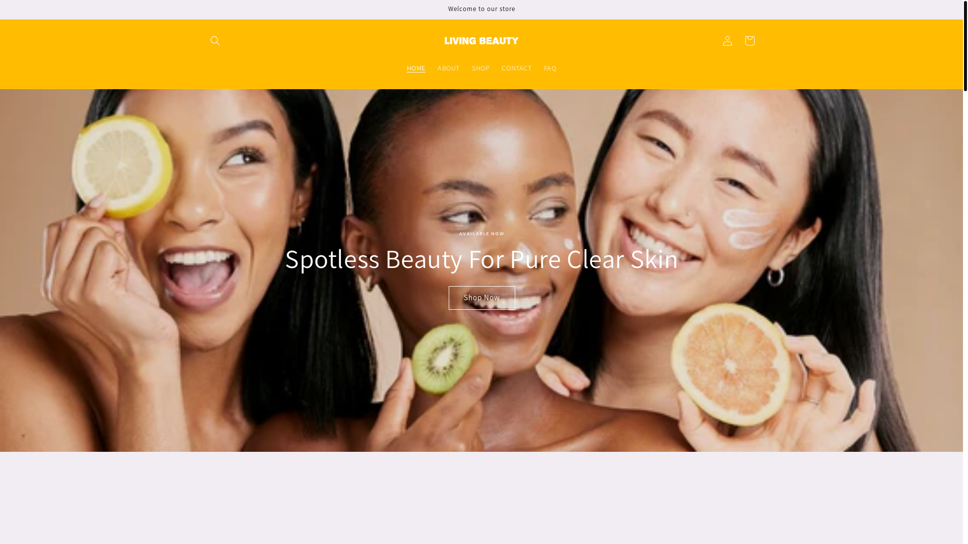 website screenshot of https://livingbeautyworld.com/