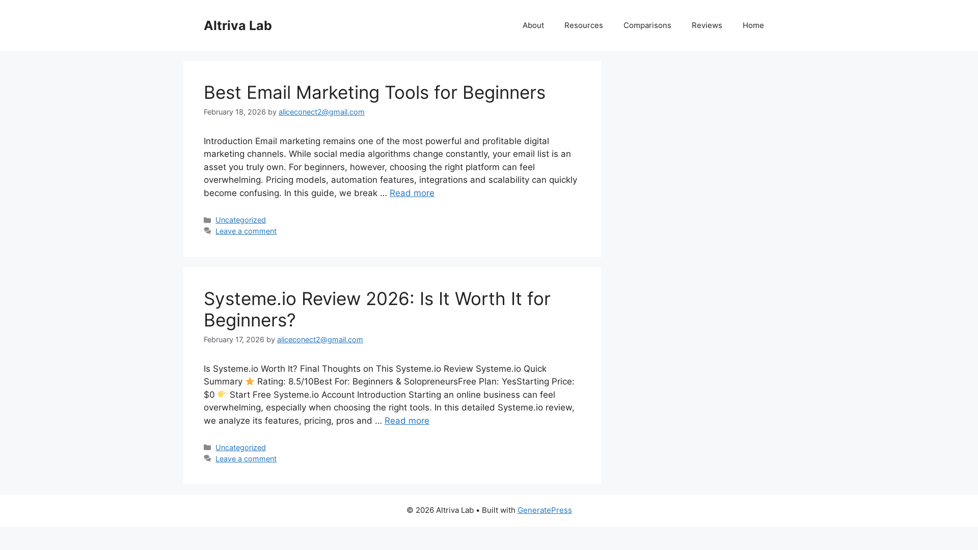 website screenshot of https://altrivalab.com/