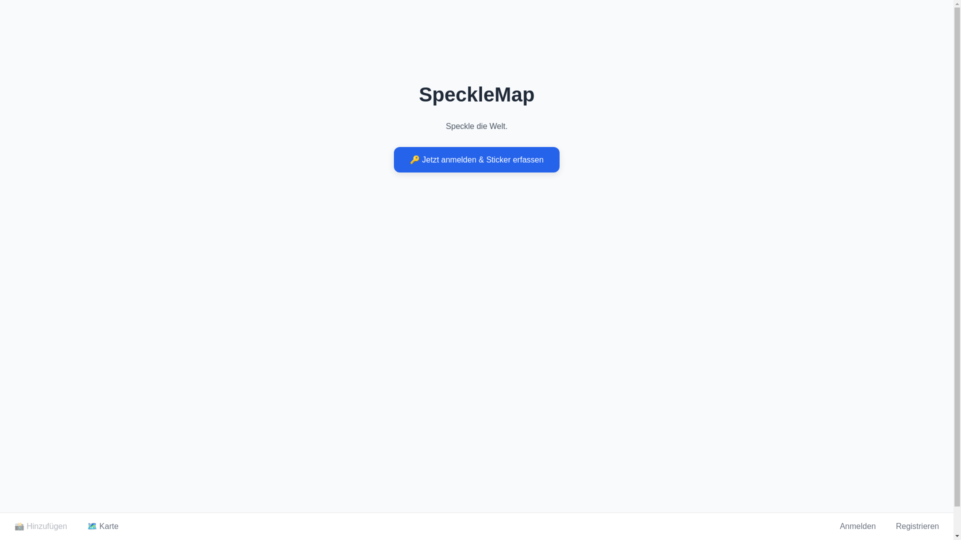 website screenshot of https://specklemap.de/
