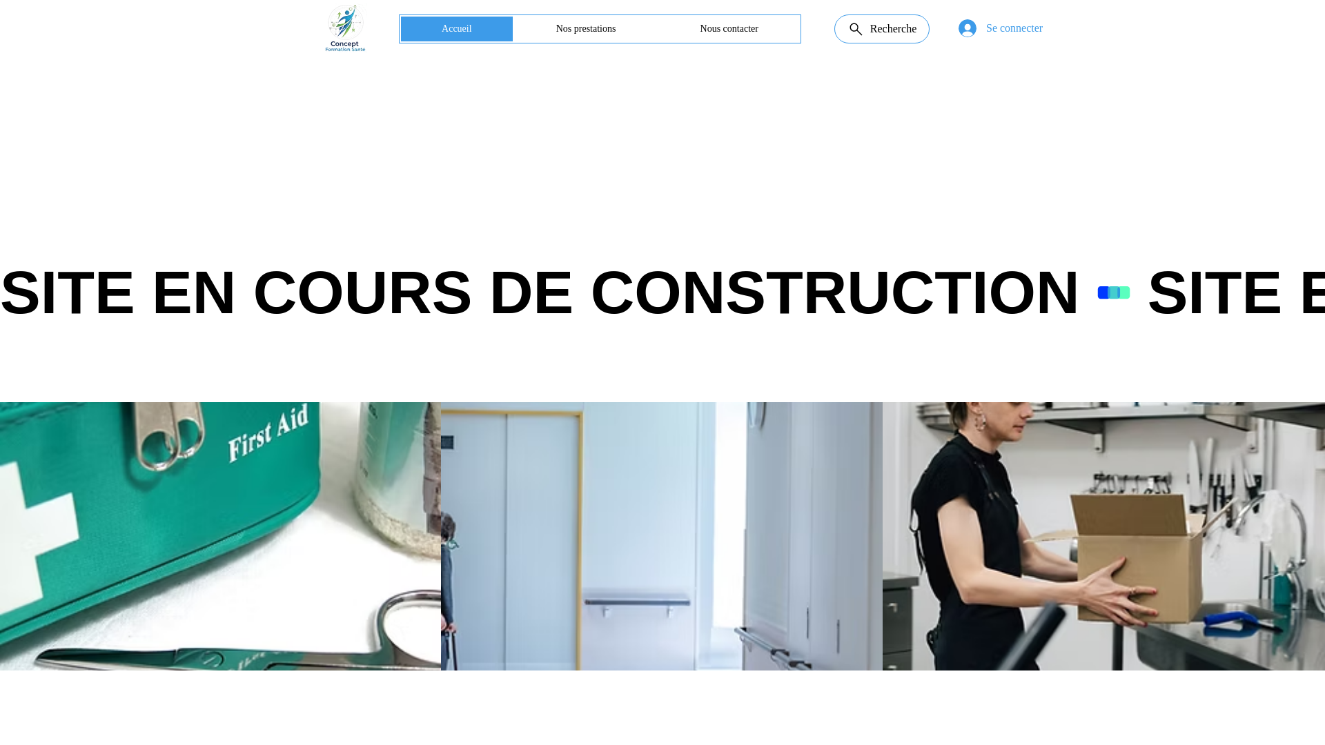 website screenshot of https://conceptformationsante.fr