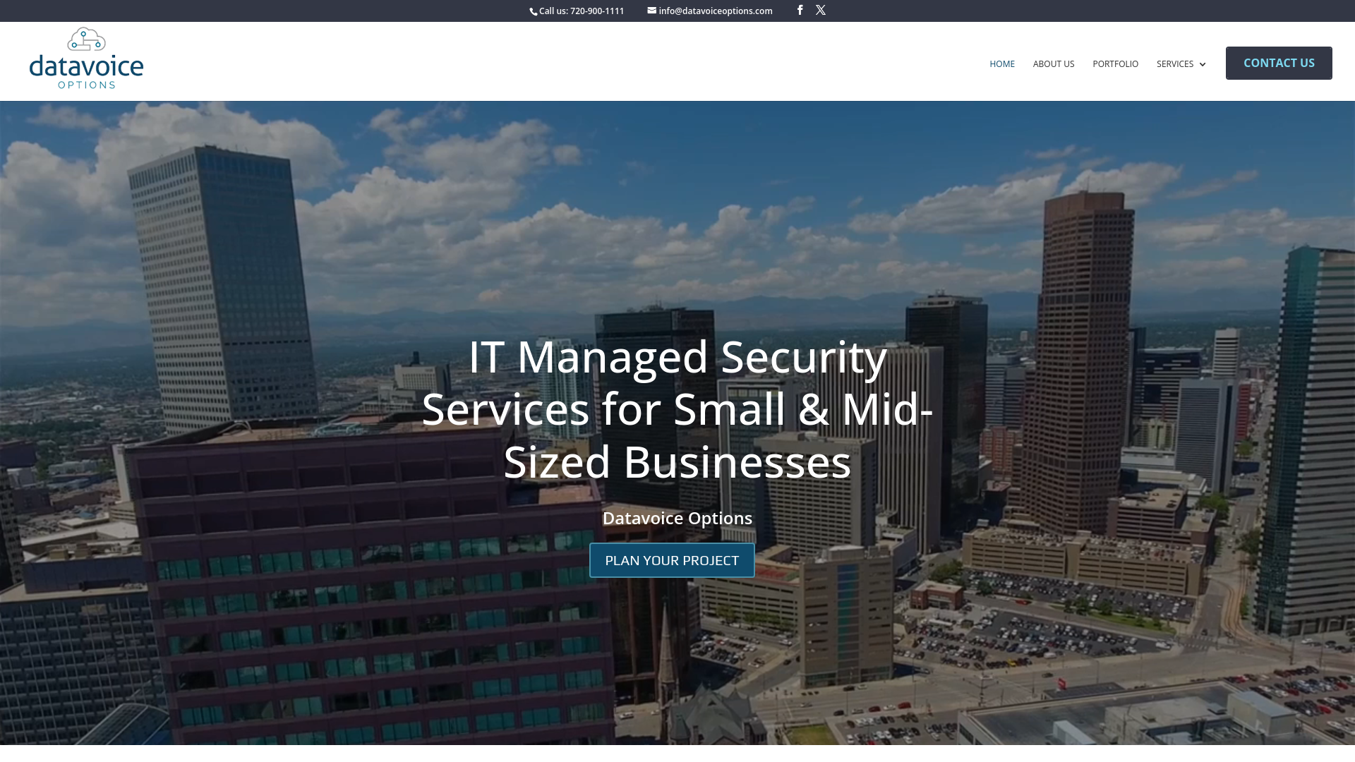 website screenshot of https://it@datavoiceoptions.com/