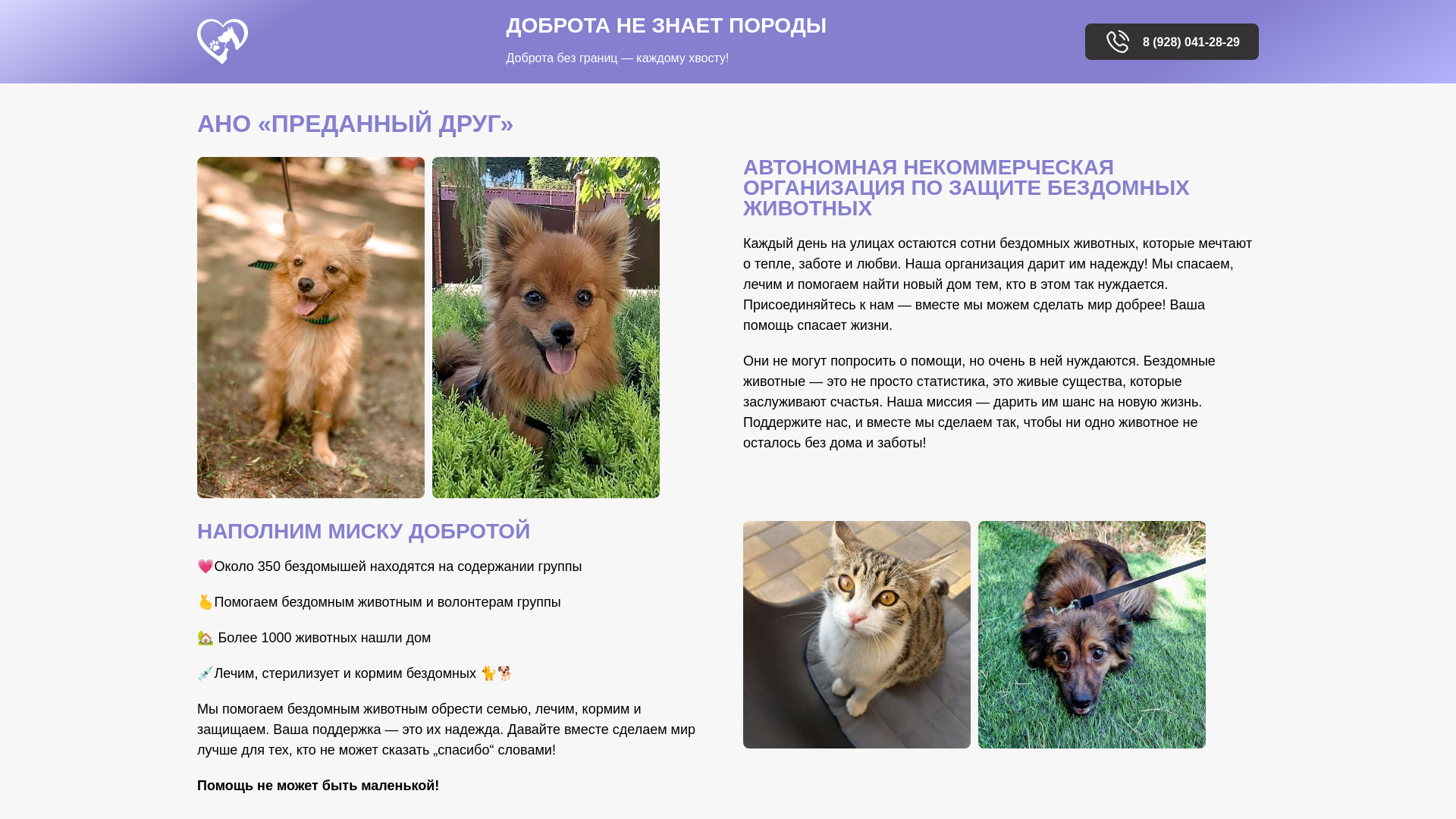 website screenshot of https://anopet.ru/
