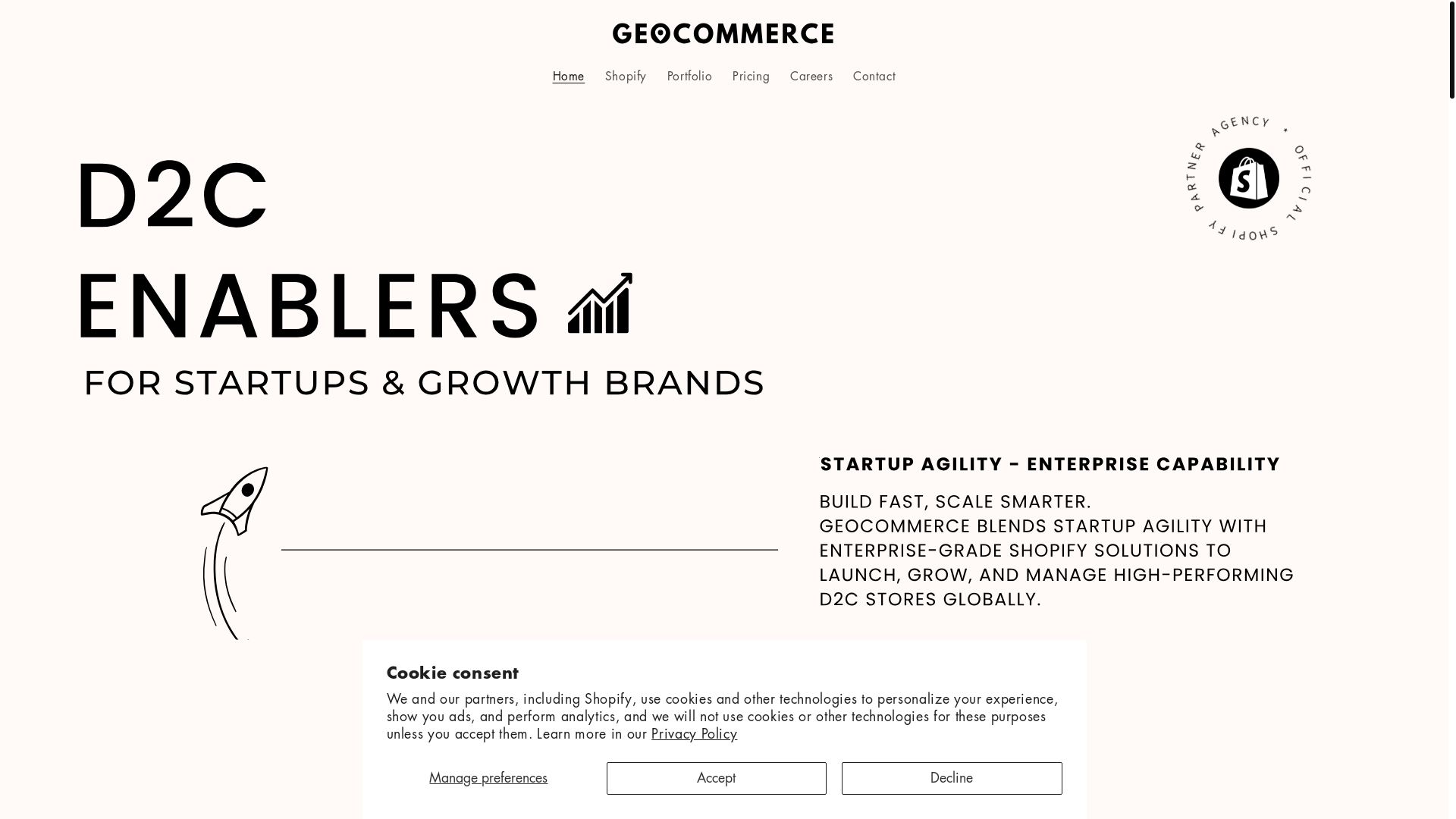 website screenshot of https://geocommerce.co.in/