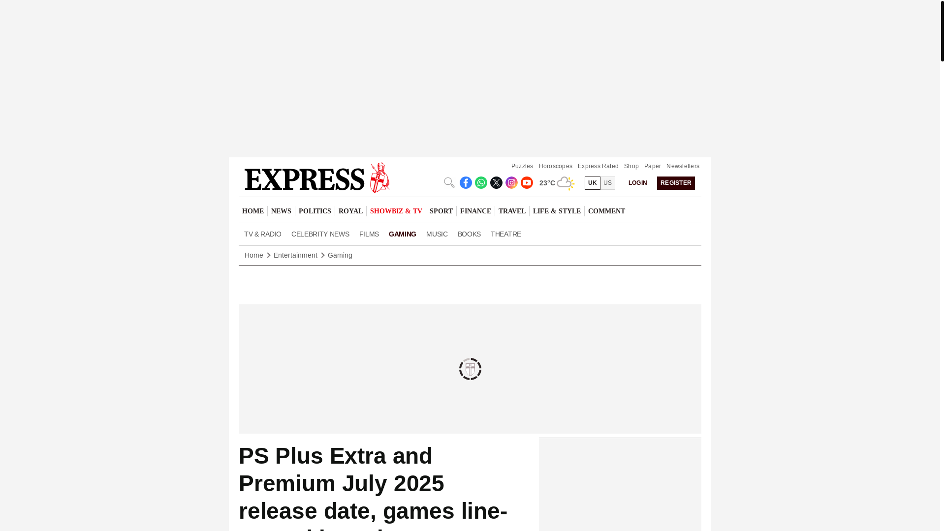 website screenshot of https://www.express.co.uk/entertainment/gaming/2081804/ps-plus-extra-premium-july-2025-games-release-date-leaving