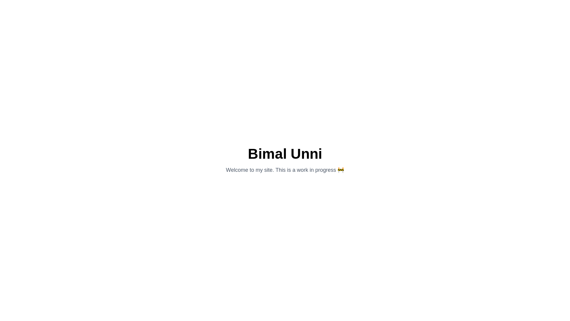 website screenshot of https://bimalunni.com/
