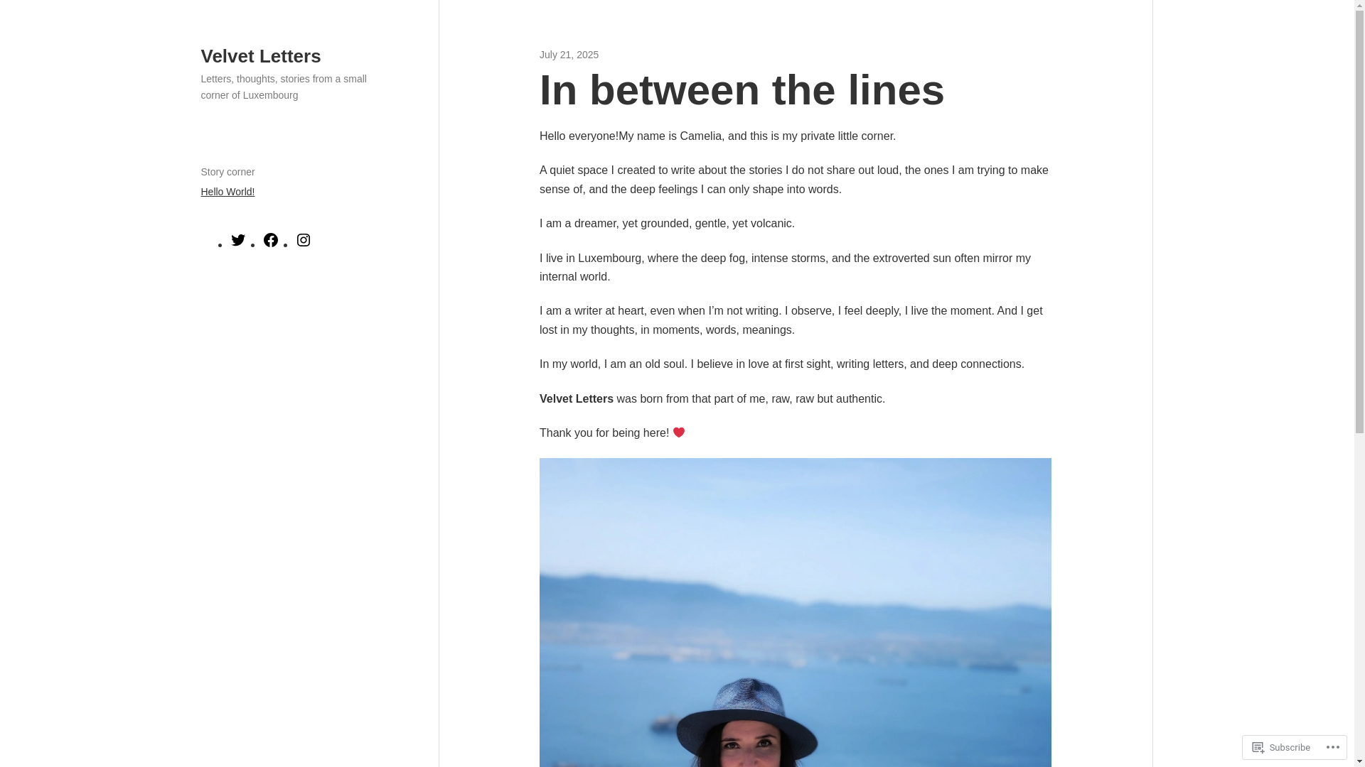 website screenshot of https://velvetletters6.blog/