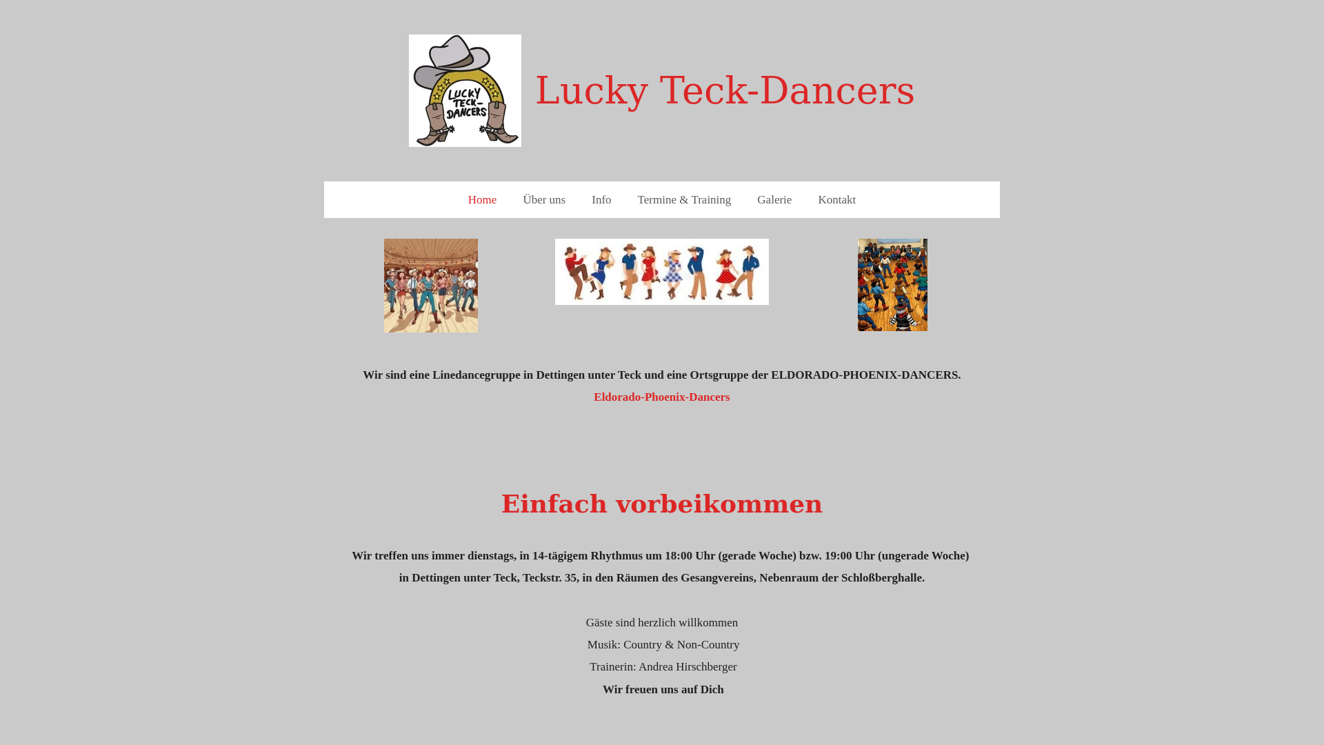 website screenshot of https://luckyteckdancers.de