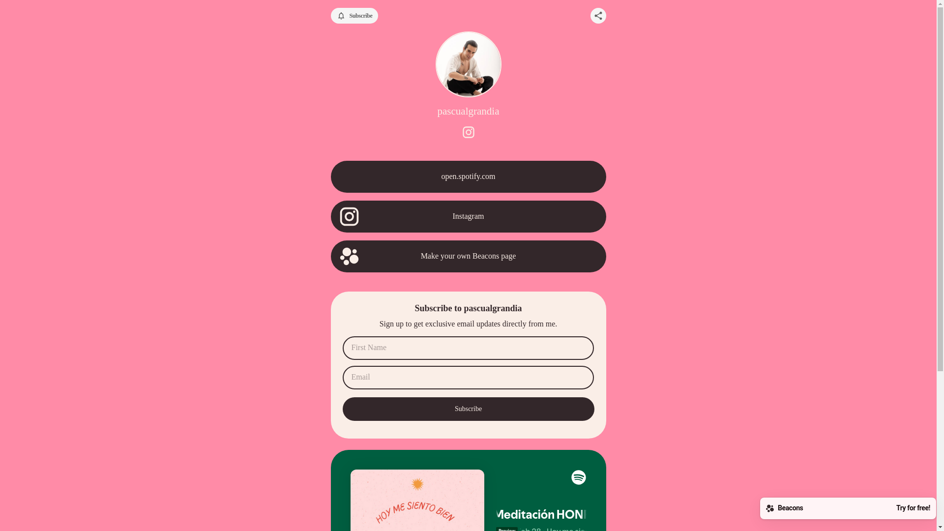 website screenshot of https://pascualgrandia.com/