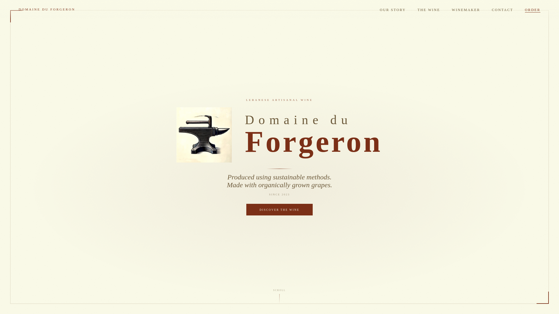 website screenshot of https://domaineduforgeron.com/