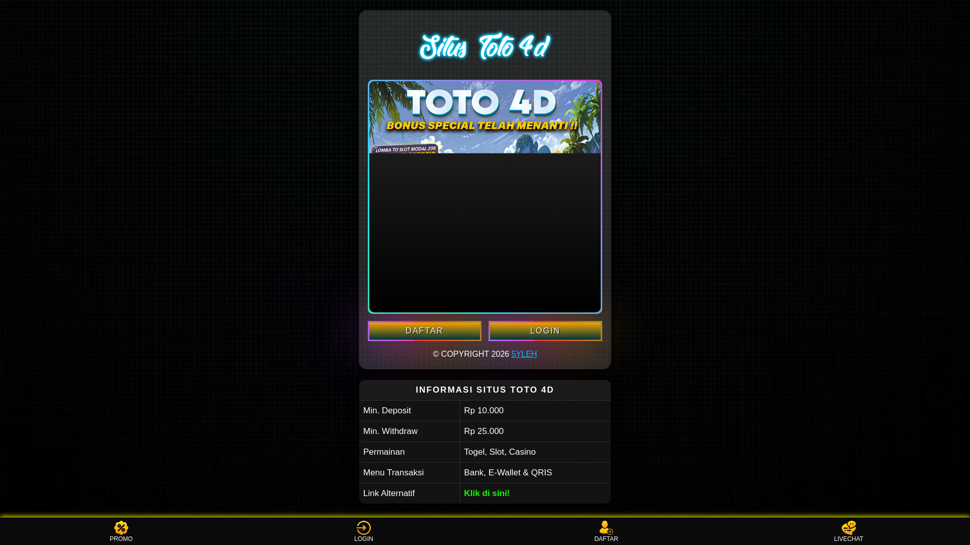 website screenshot of https://ejurnal-istp-toto-4d.pages.dev/
