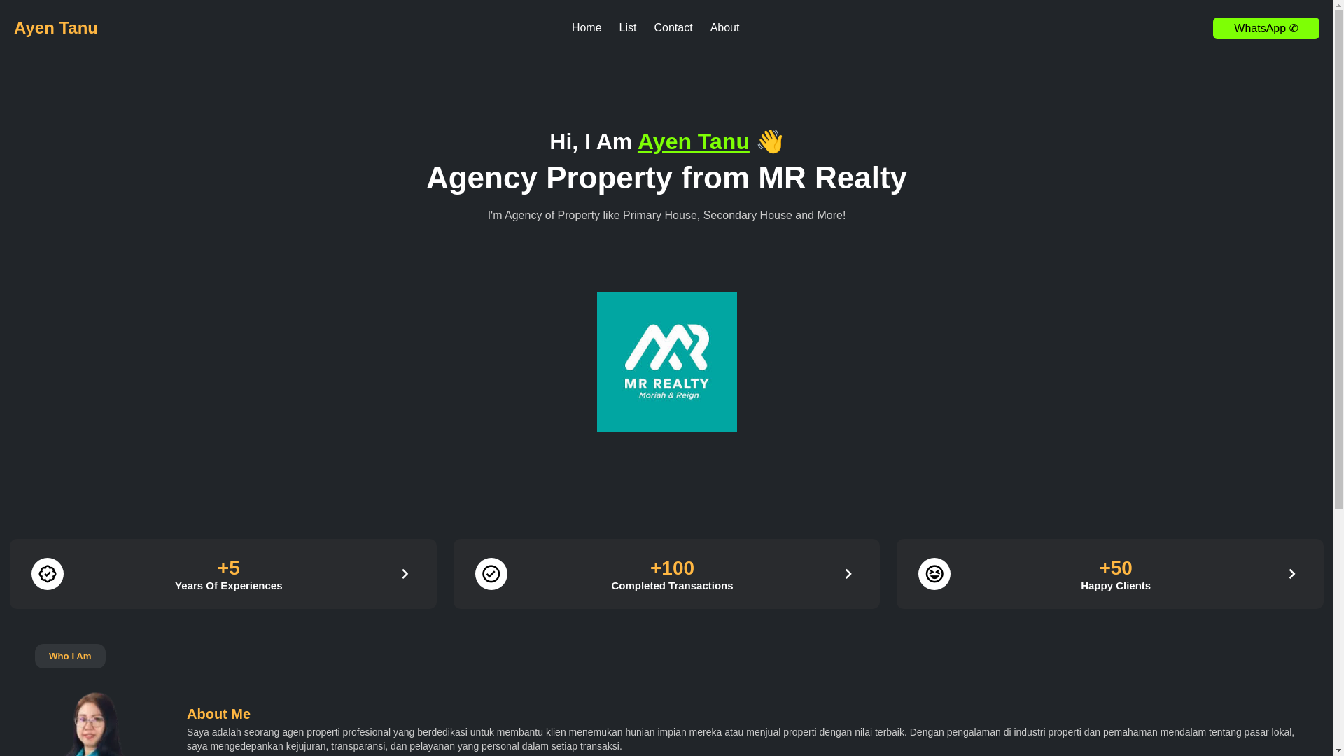 website screenshot of https://ayenwebsite.pages.dev/