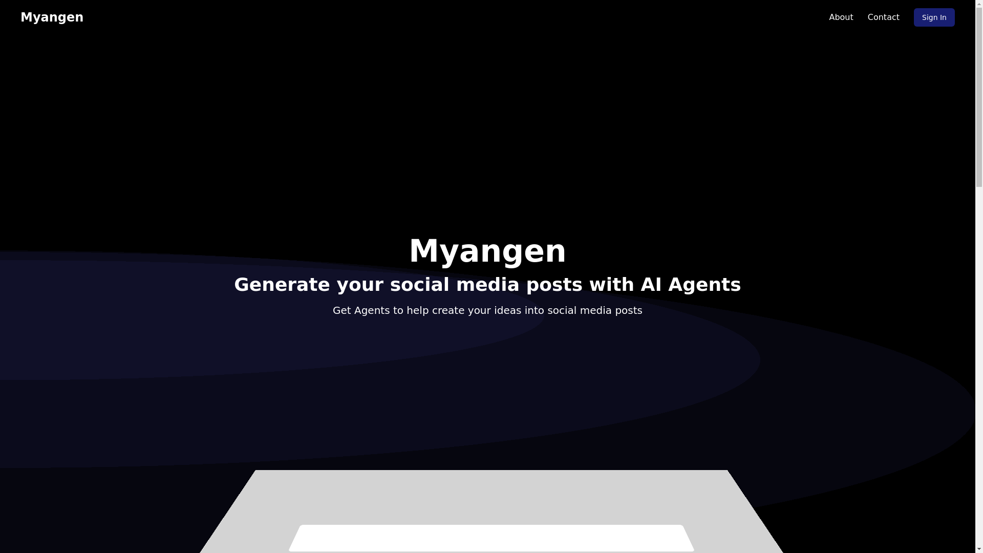 website screenshot of https://myangen-dev.pages.dev/