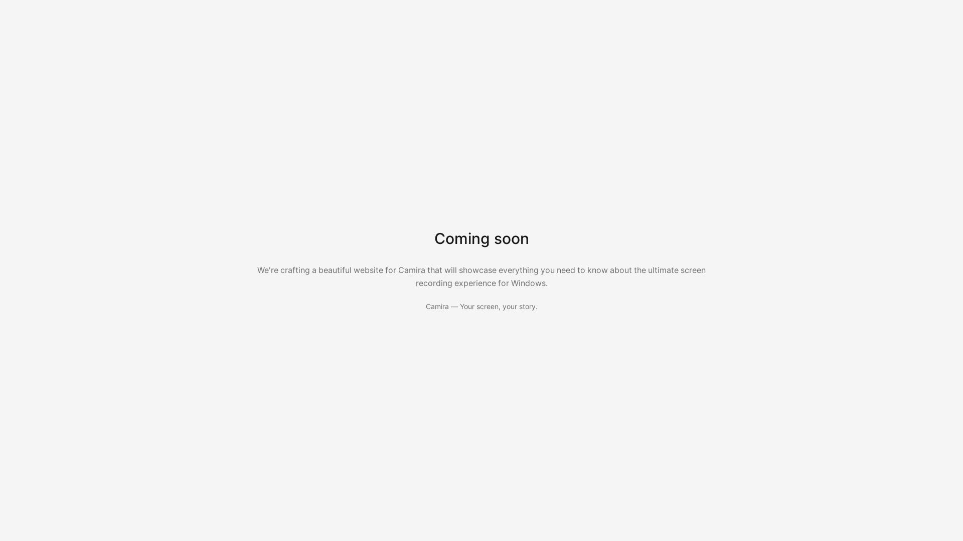 website screenshot of https://camira-coming-soon.pages.dev/
