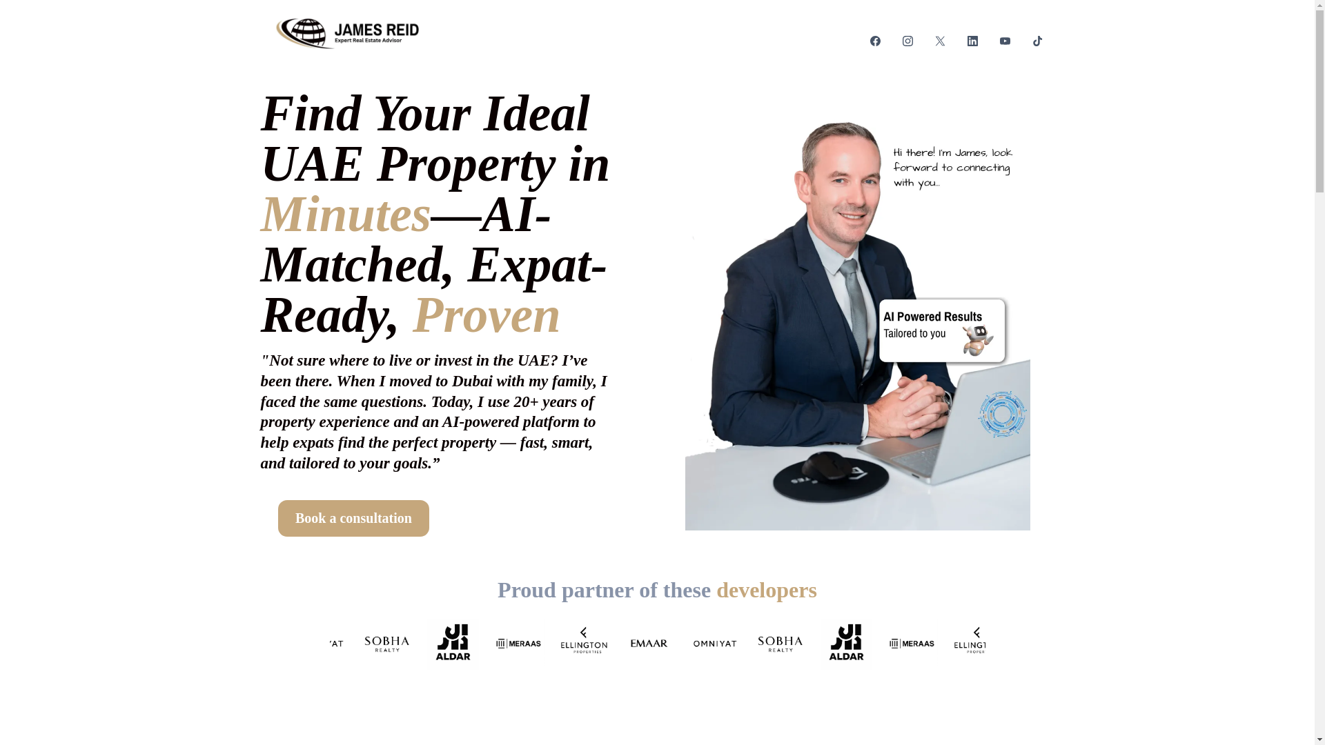 website screenshot of https://jamescreid.com/