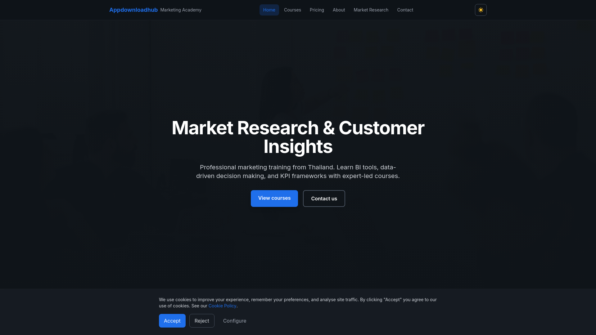 website screenshot of https://appdownloadhub.digital/