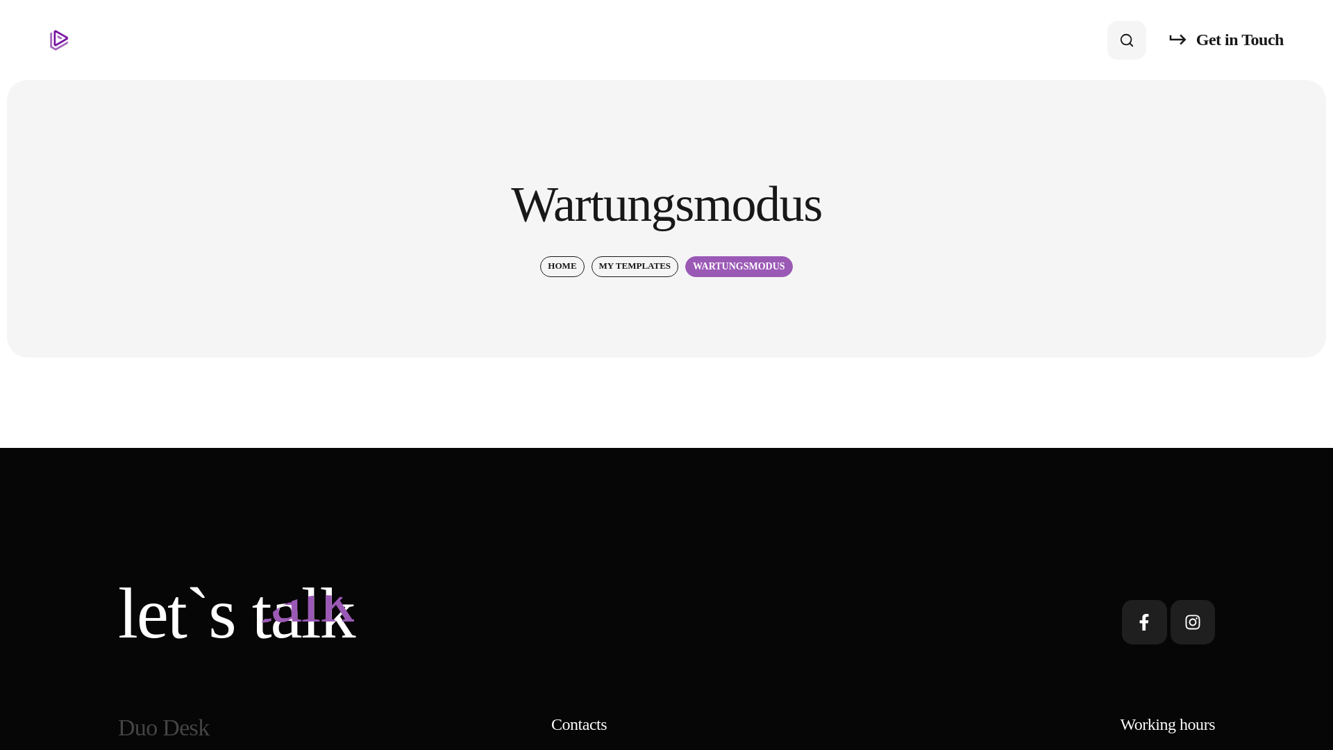 website screenshot of https://duo-desk.net