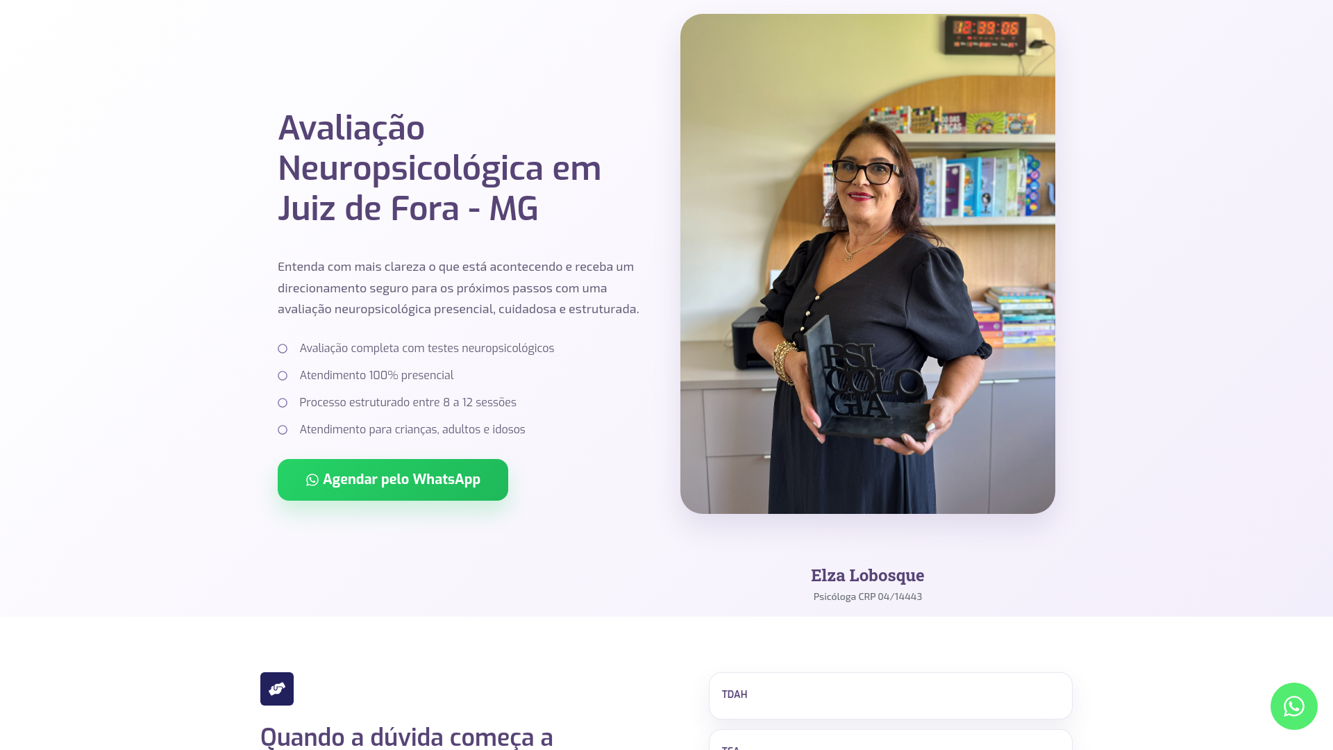 website screenshot of https://espacoelzalobosque.com.br/