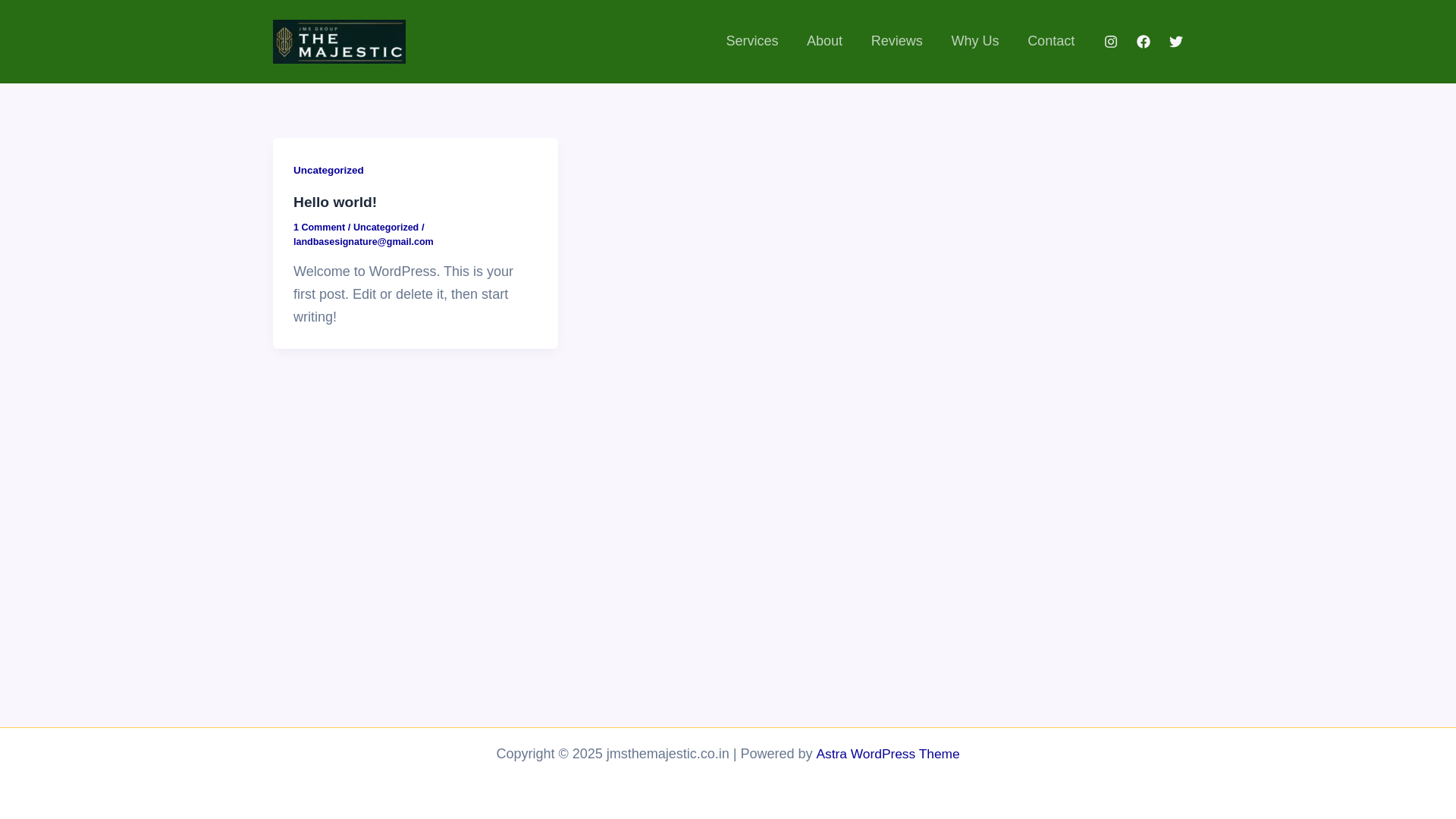 website screenshot of https://jmsthemajestic.co.in/