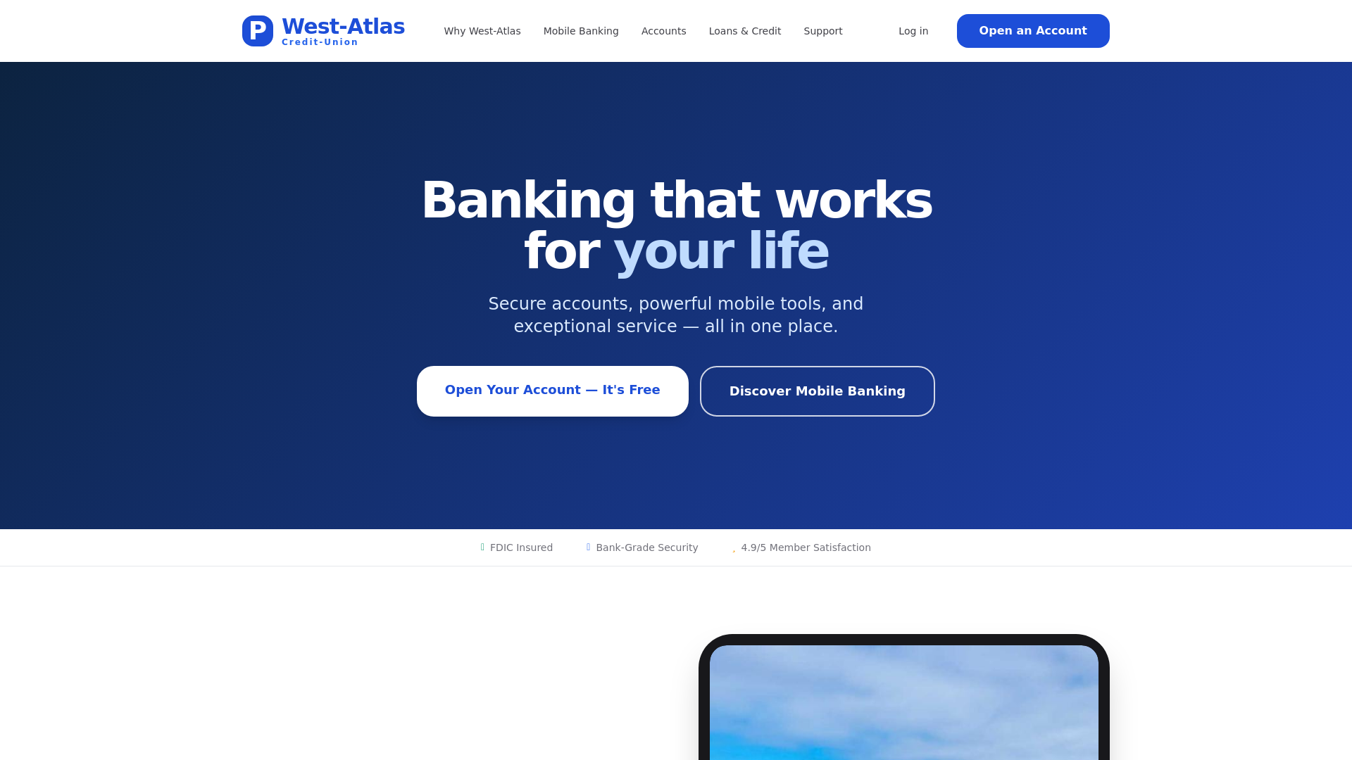 website screenshot of https://westatlasunion.com