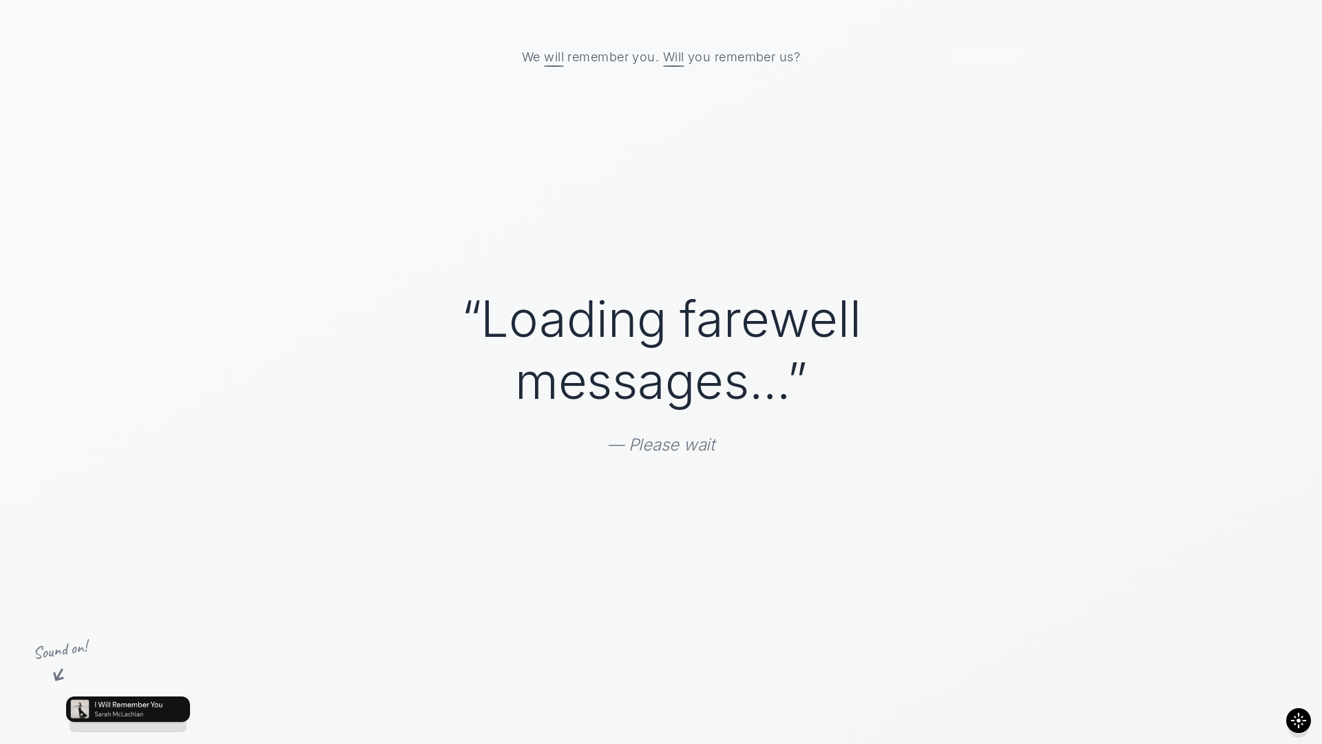 website screenshot of https://rememberwill.org/