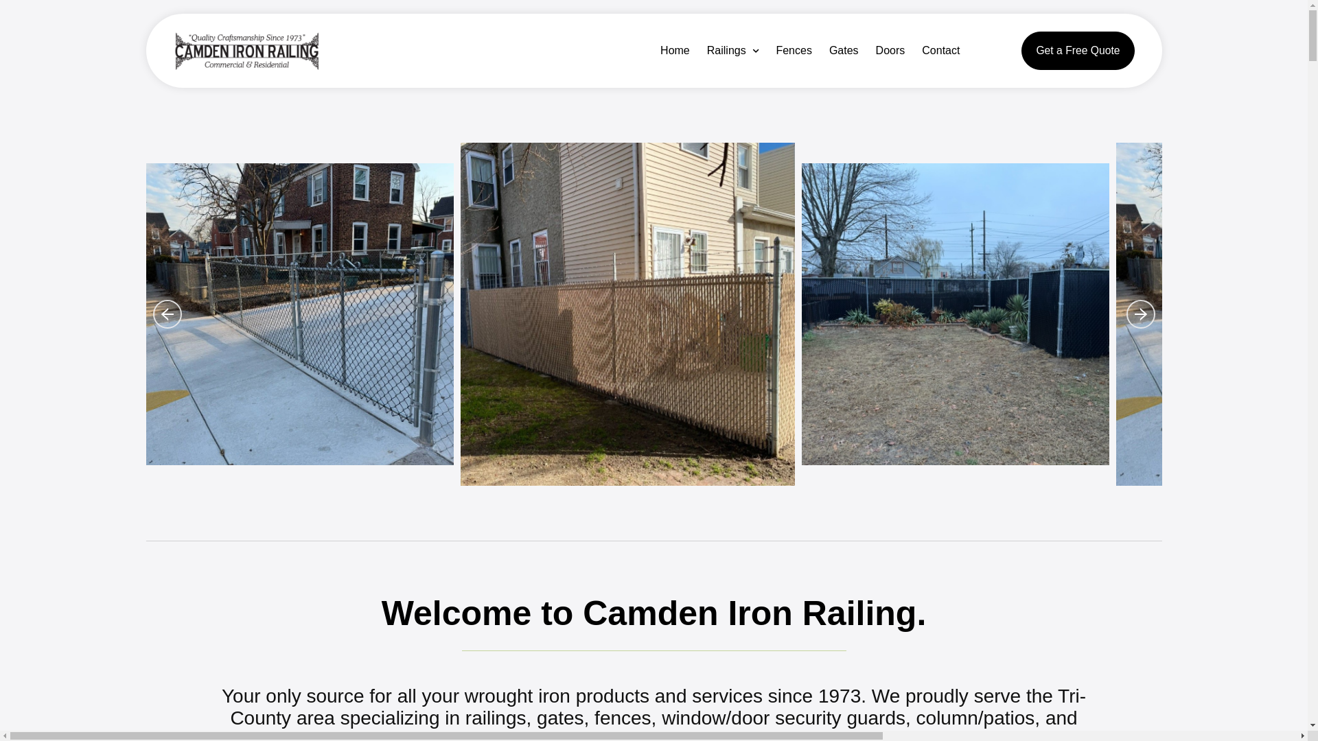 website screenshot of https://camdendiscountfence.com/