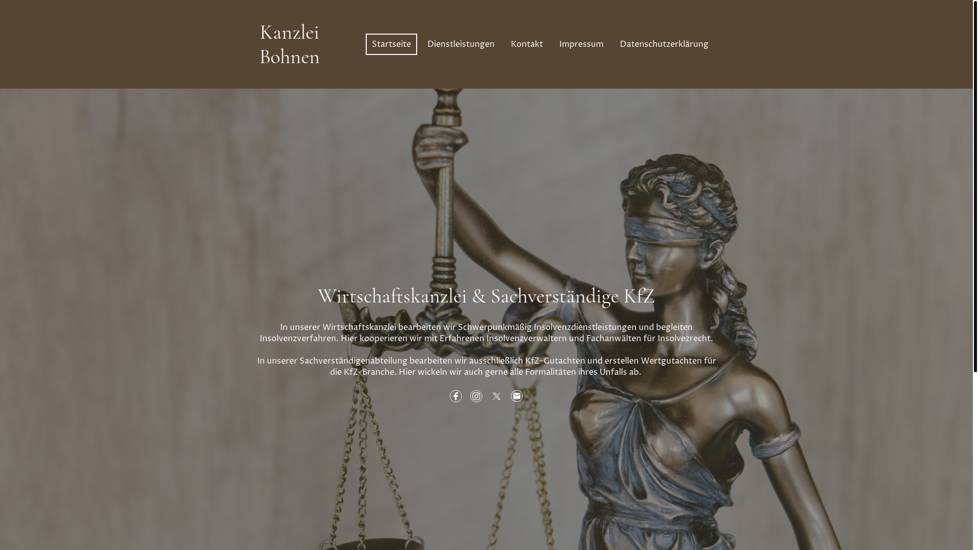 website screenshot of https://bohnen-kanzlei.de/
