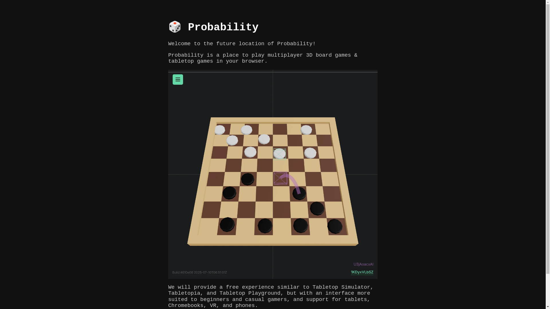 website screenshot of https://probability-launch-page.pages.dev/