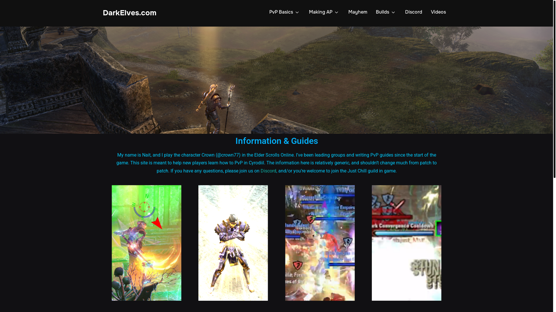 website screenshot of https://darkelves.pages.dev/
