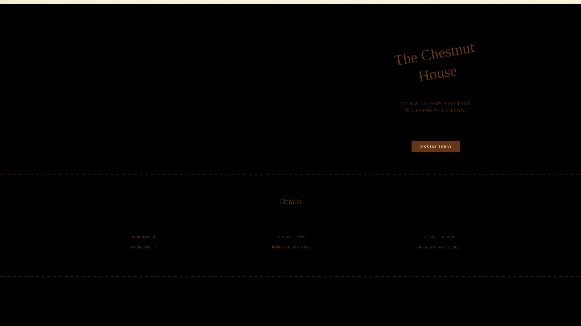 website screenshot of https://chestnut-house.com