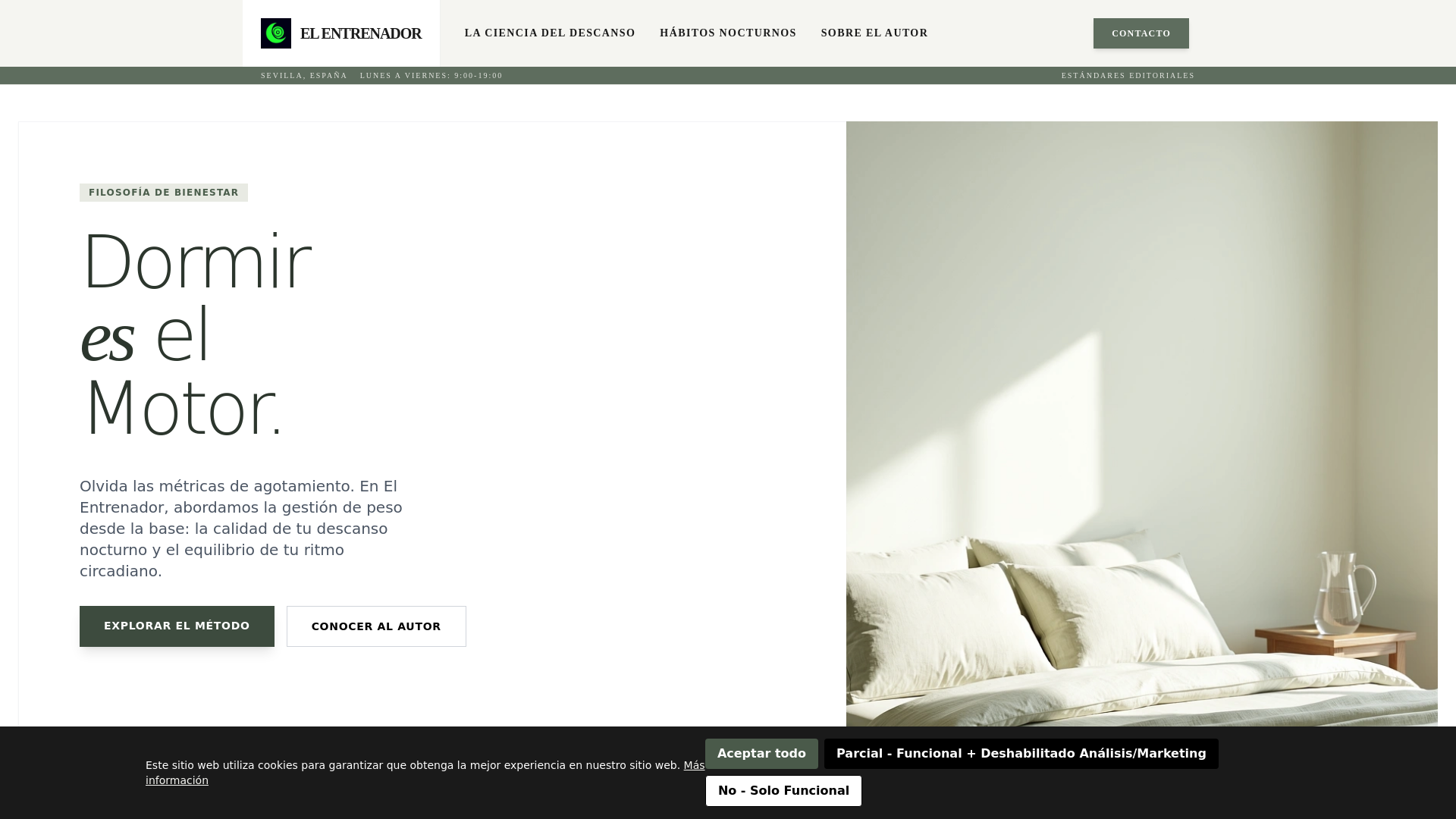 website screenshot of https://elentrenadorinfoak.info