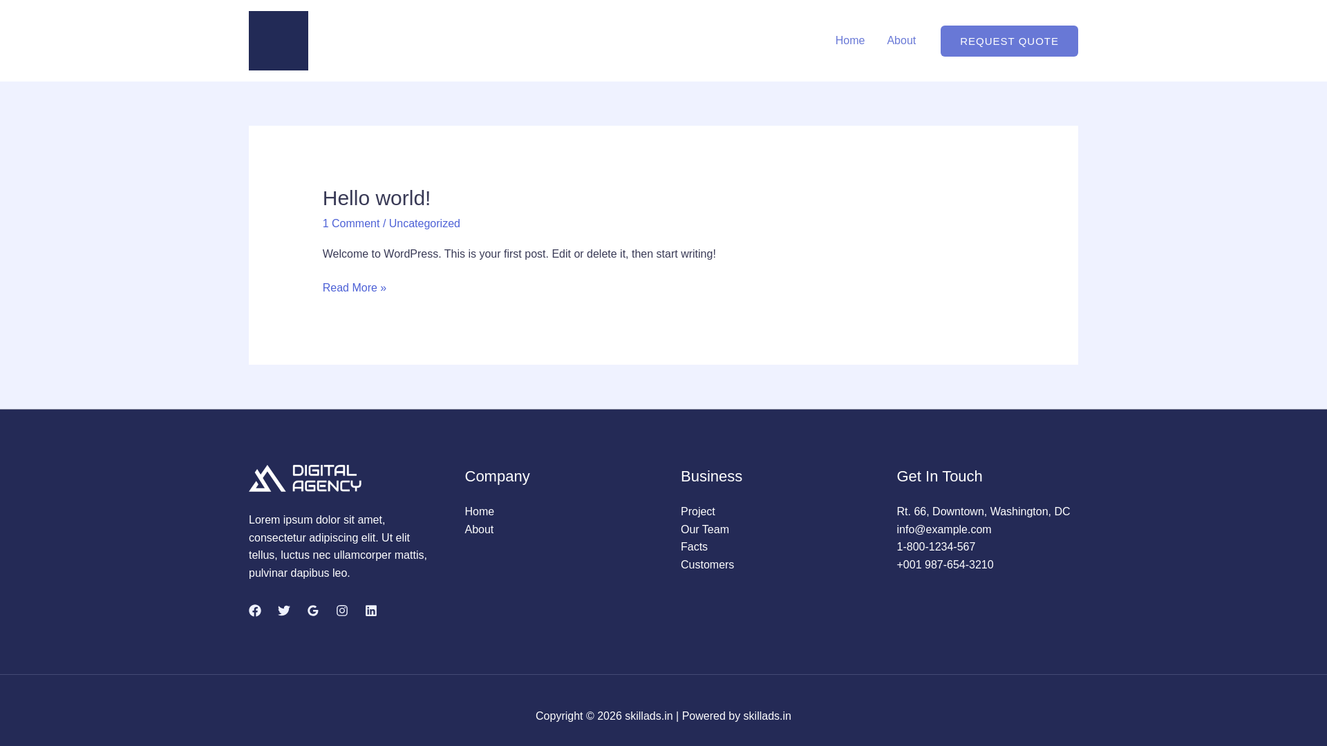 website screenshot of https://skillads.in/