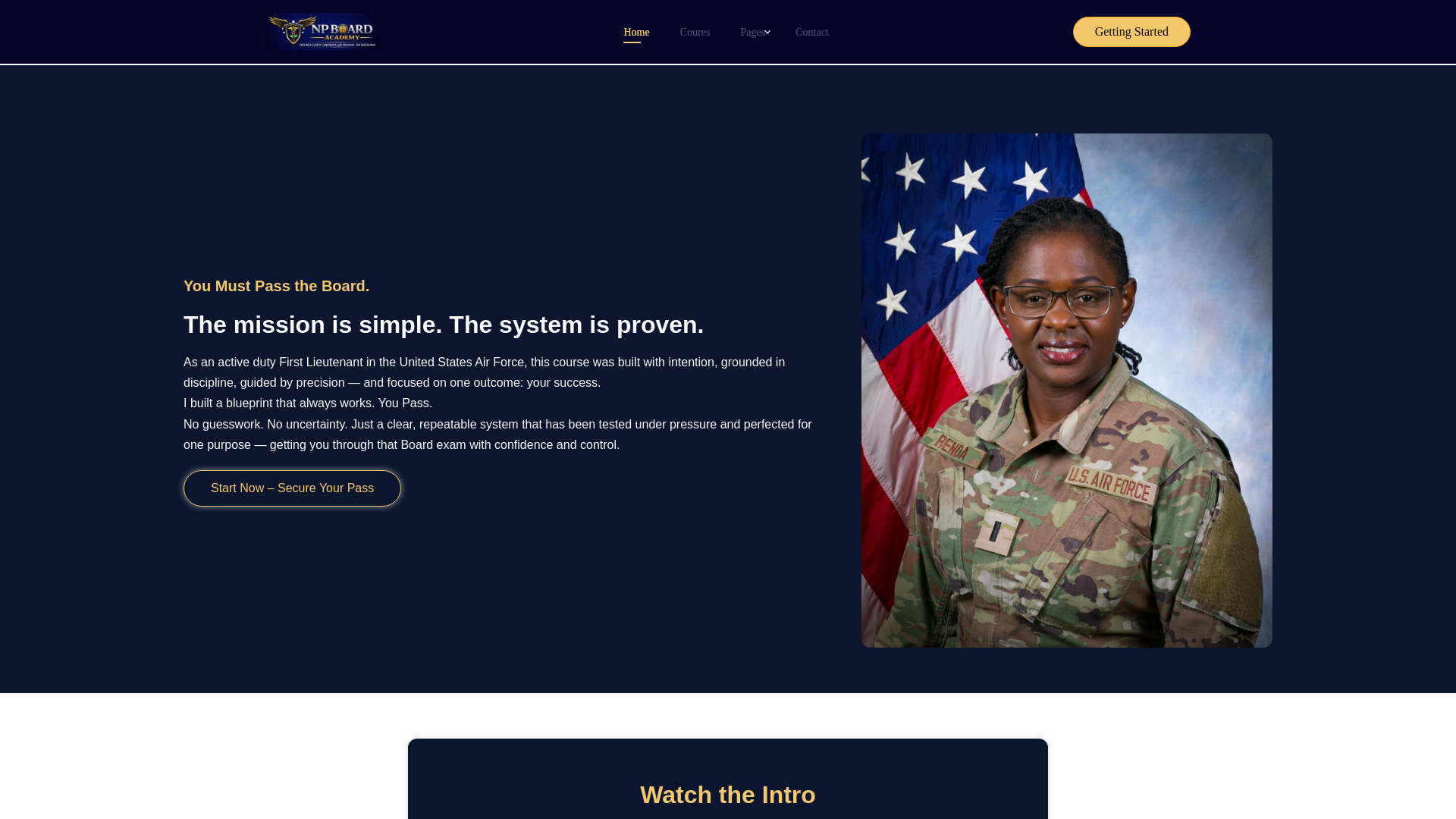 website screenshot of https://npboardacademy.com/