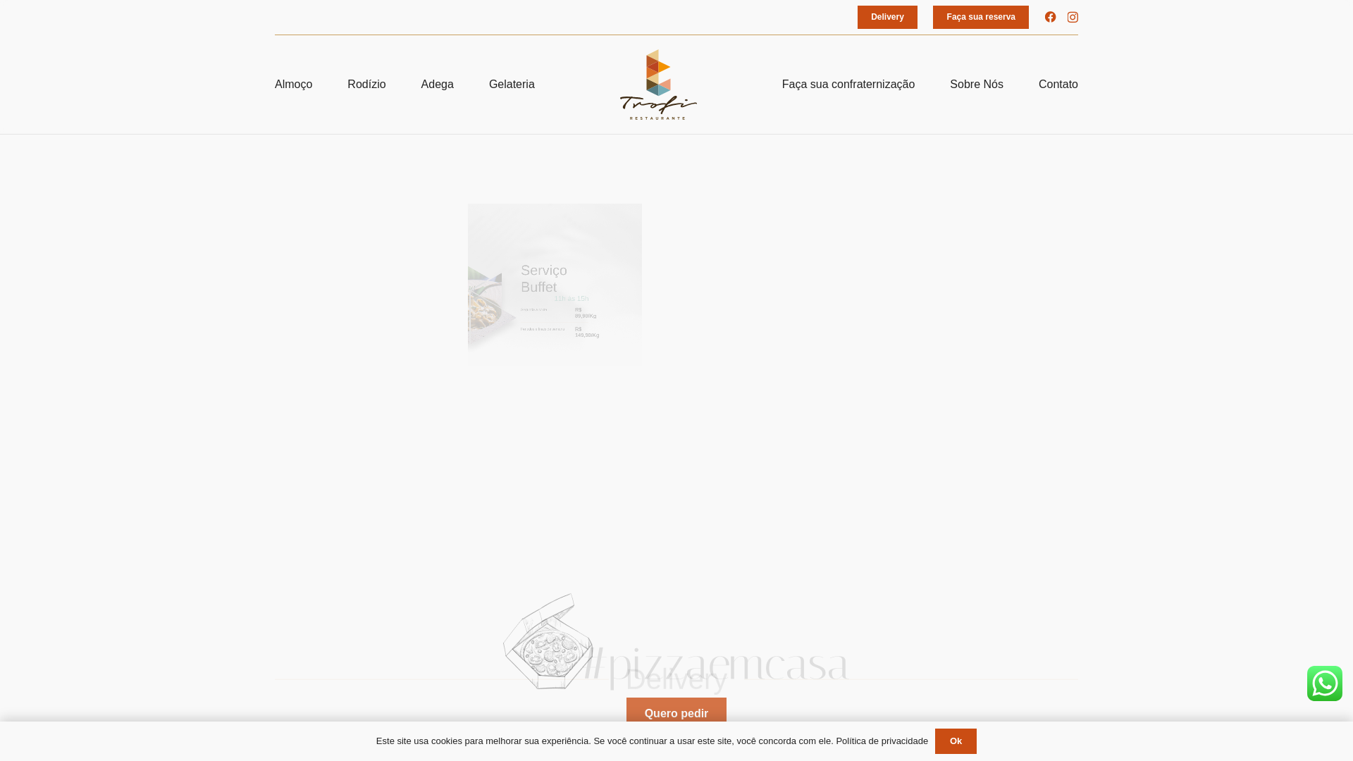 website screenshot of https://trofirestaurante.com.br