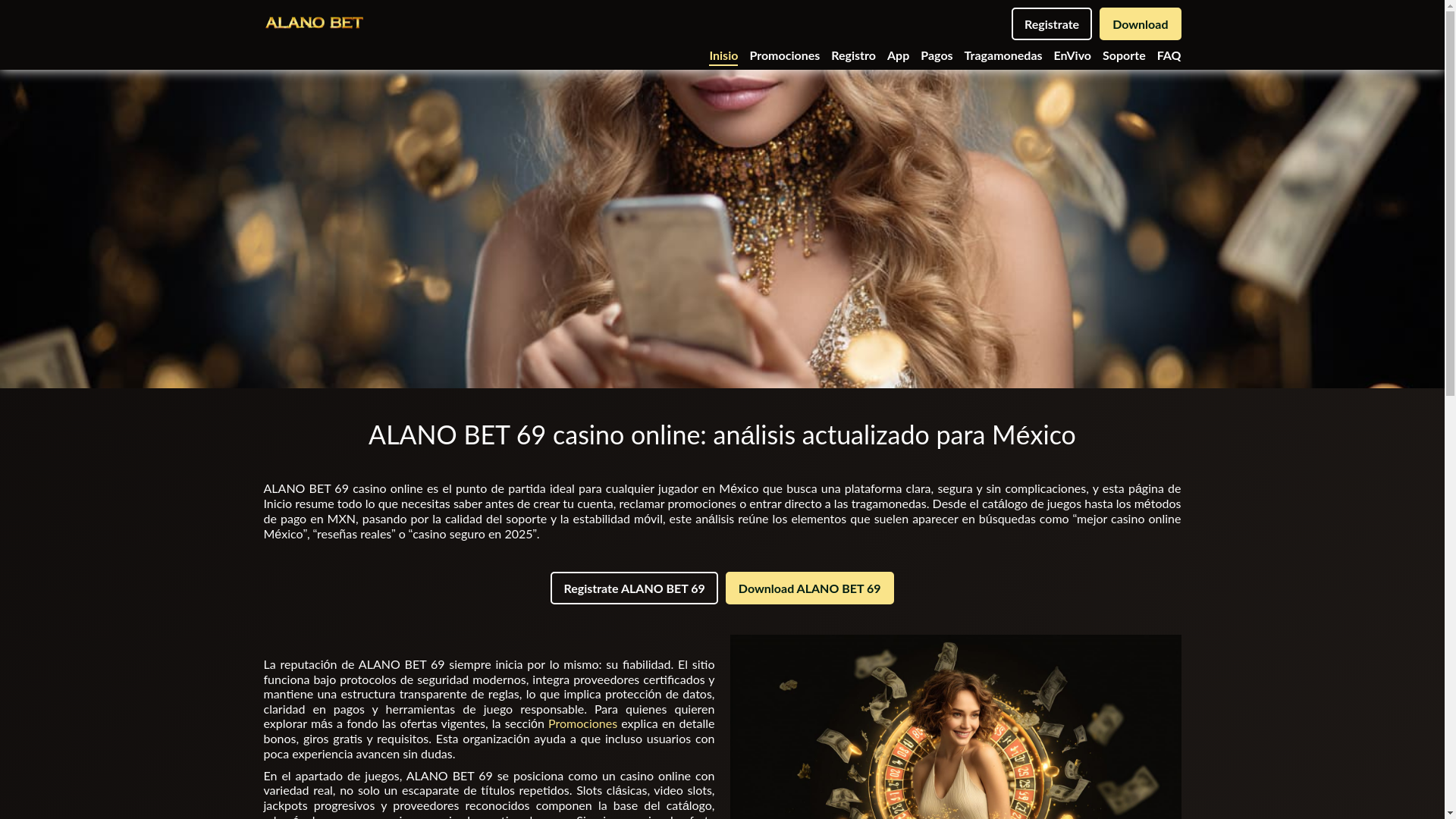 website screenshot of https://alanobet69.mx/