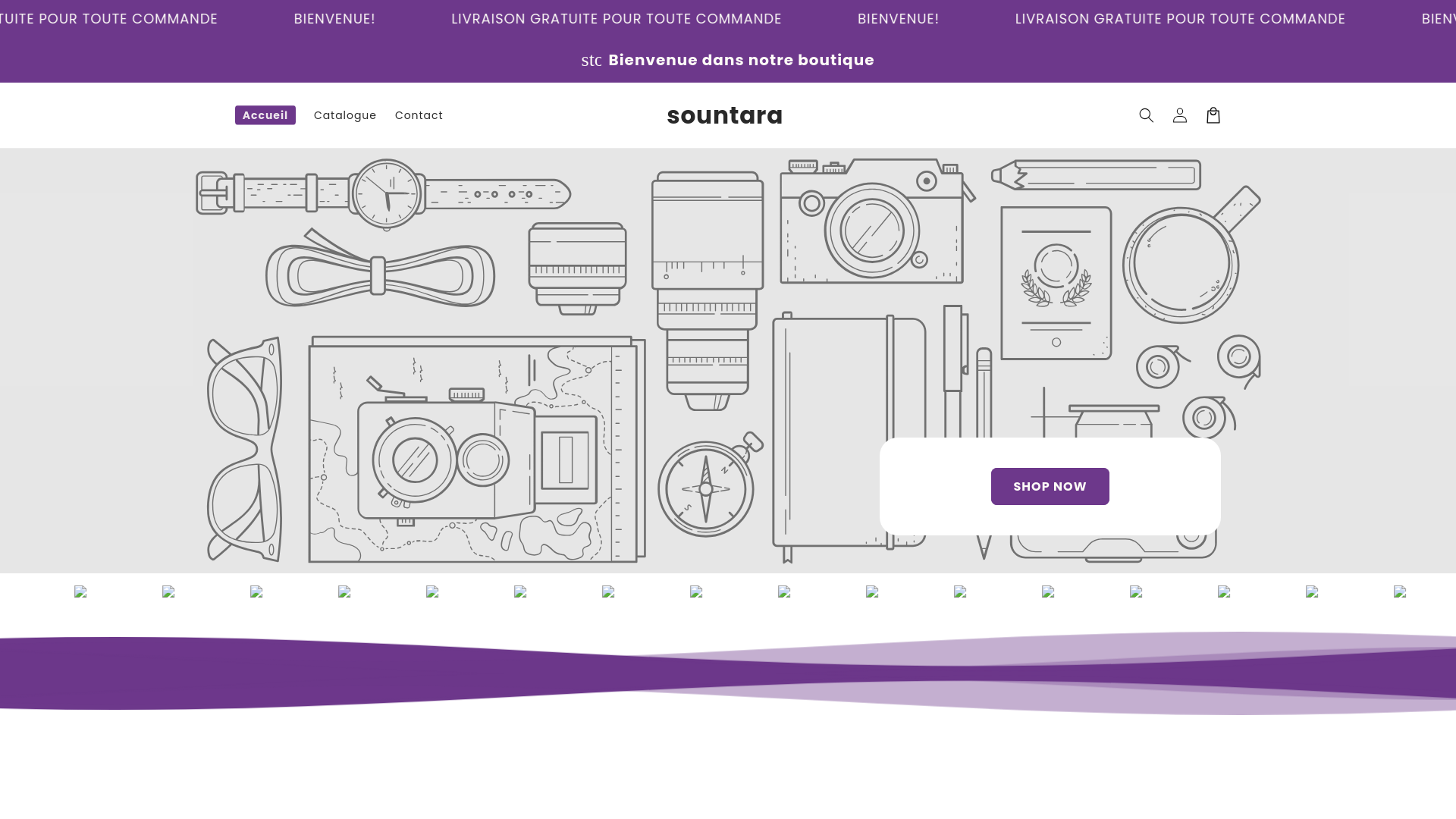 website screenshot of https://sountara.com/