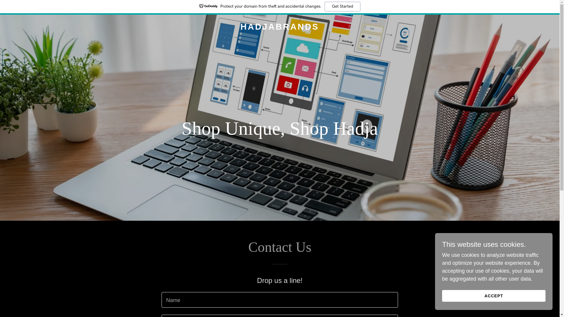 website screenshot of https://hadjabrands.com/