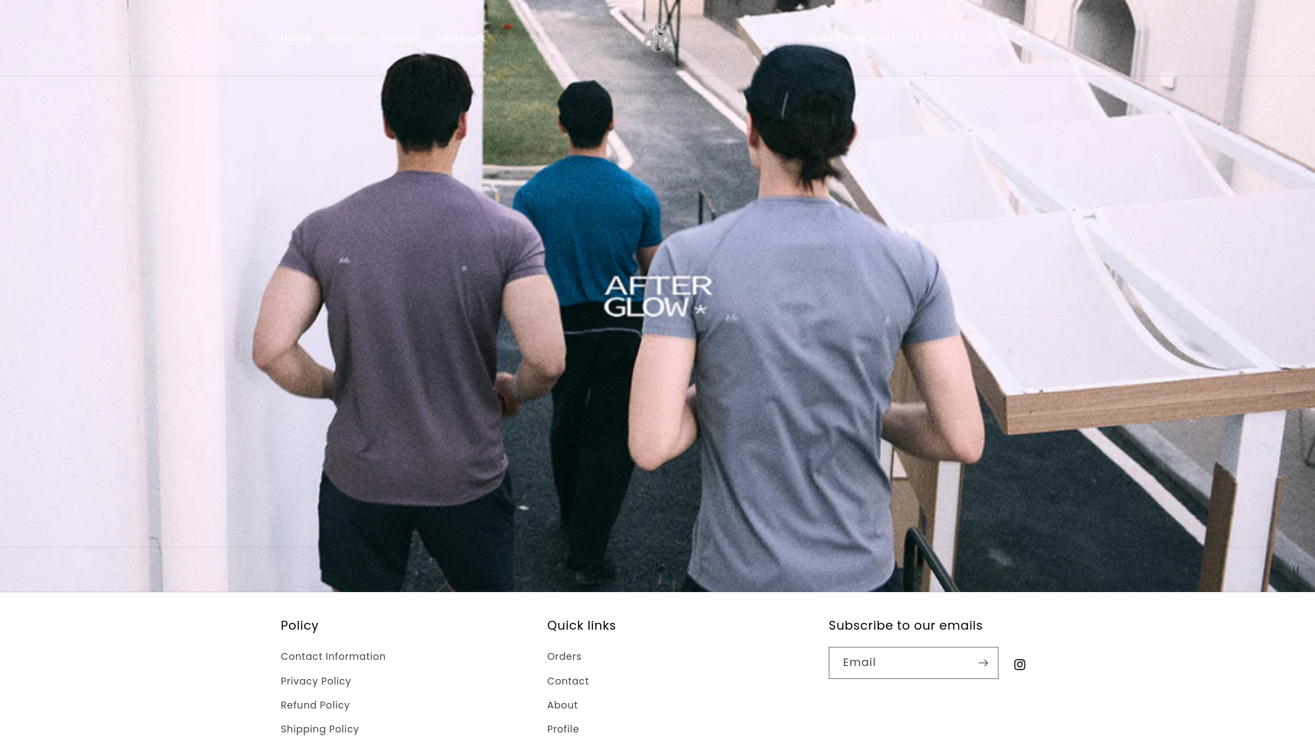 website screenshot of https://afterglowofficial.shop/