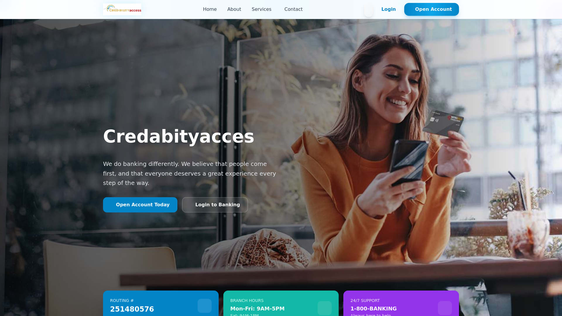 website screenshot of https://credabityaces.com